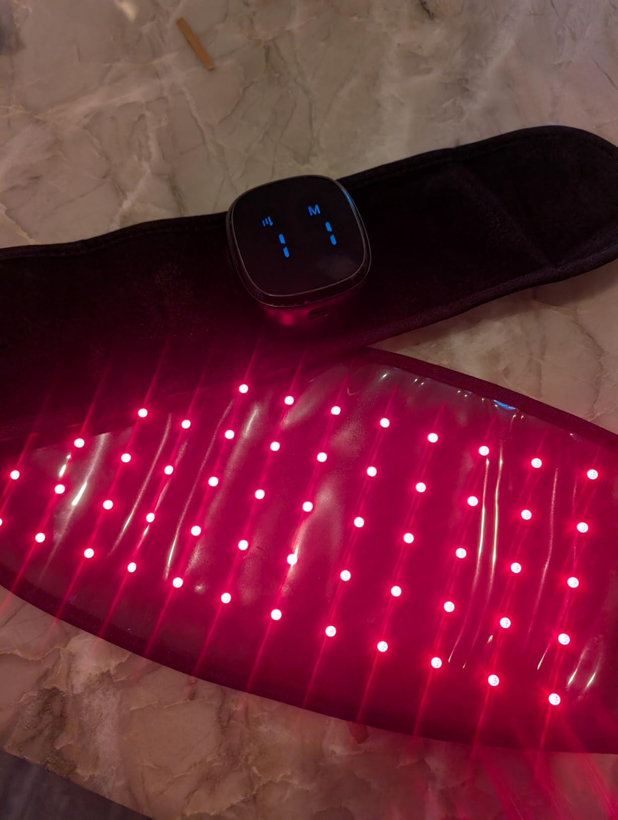 Comfytemp 5000mAh Red Light Therapy Belt, Portable & Wireless, 13W | Wearable Near Infrared Light Therapy Wrap, Cordless Light Wrap for Waist Belly Lower Back Joint Muscle, 50''x7'' customer photo 1