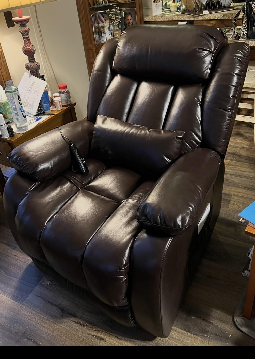 Infinite Position Lay Flat Power Lift Recliner Chair for Elderly, Brown customer photo 1