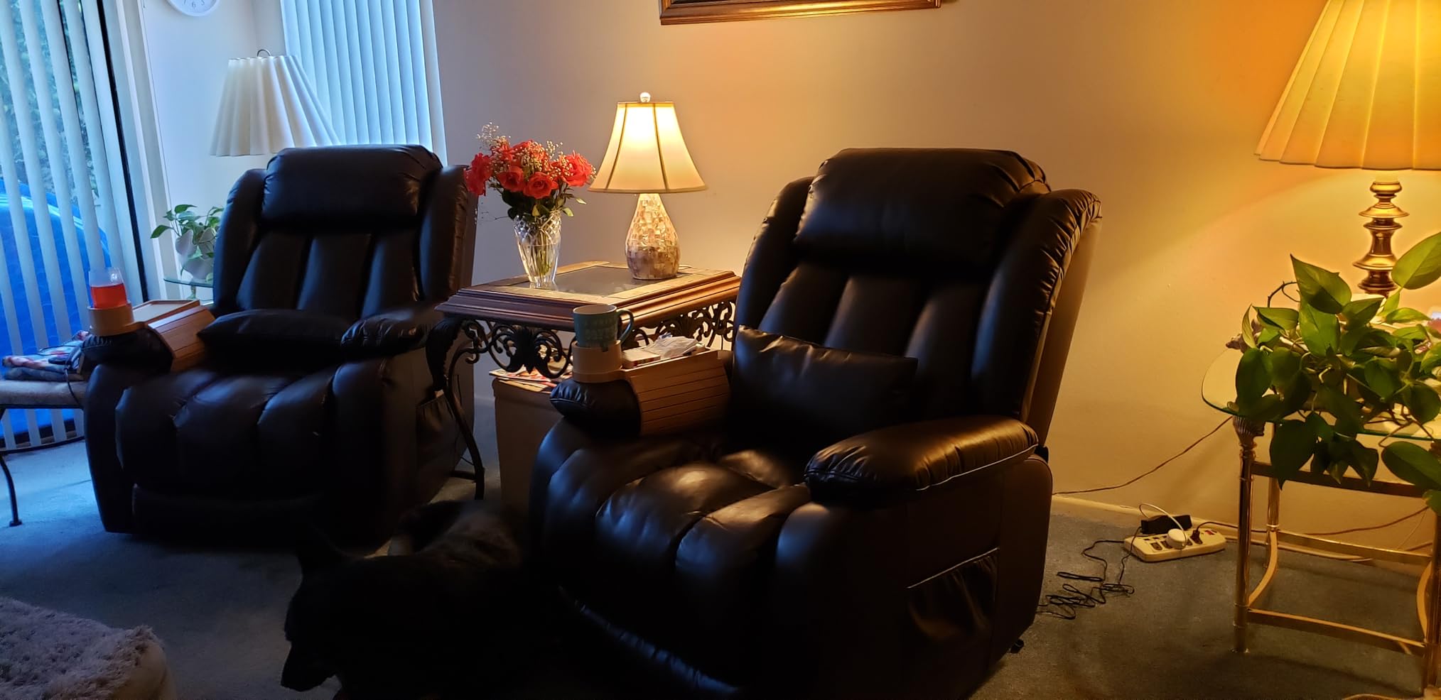 Infinite Position Lay Flat Power Lift Recliner Chair for Elderly, Brown customer photo 2