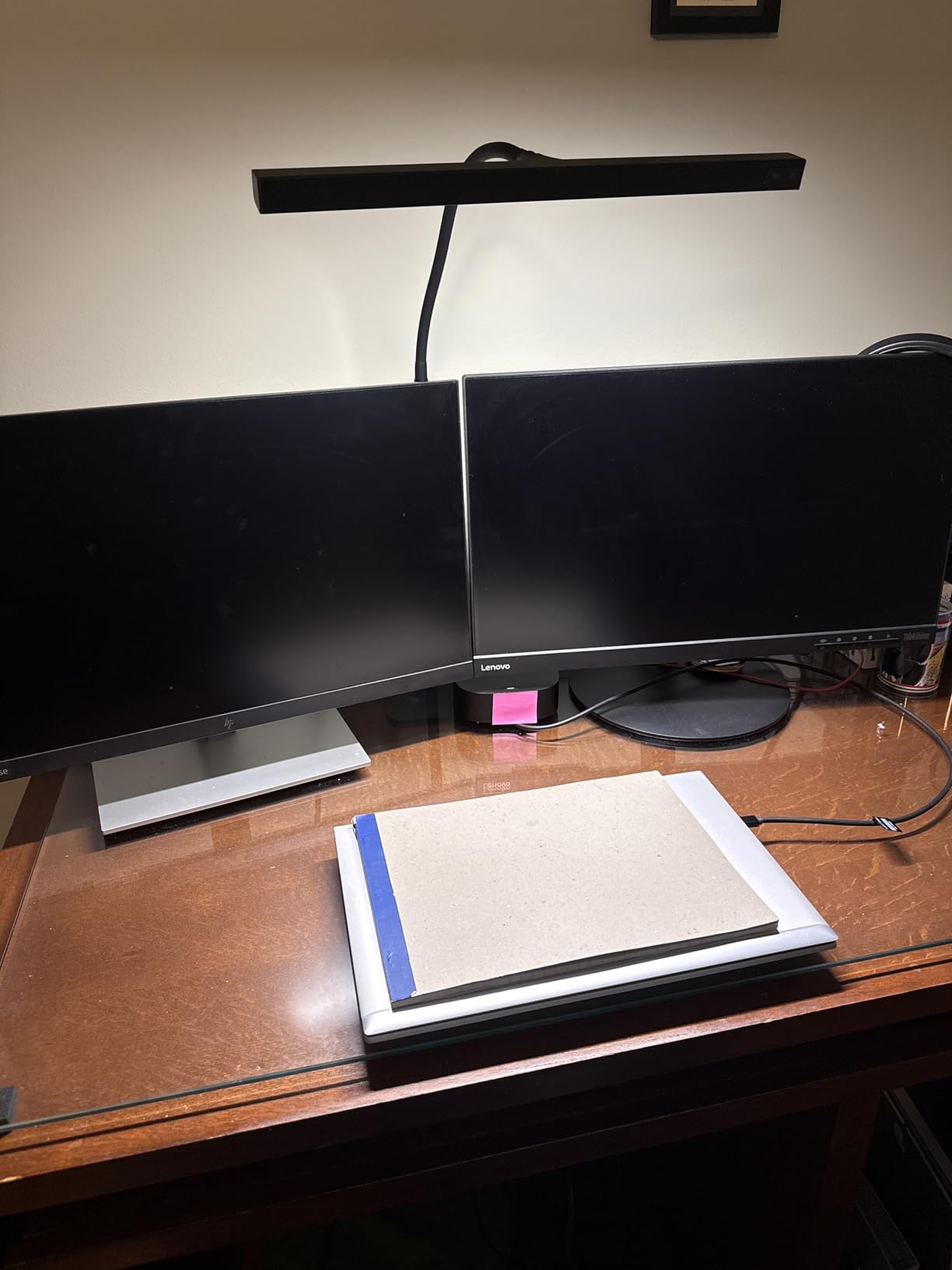 SUPERDANNY LED Desk Lamp for Home Office, Eye-Caring Desk Light with Base | Black, 12W Touch Control 3 Colors Dimmable Brightness, 360° Gooseneck, USB Adapter customer photo 1