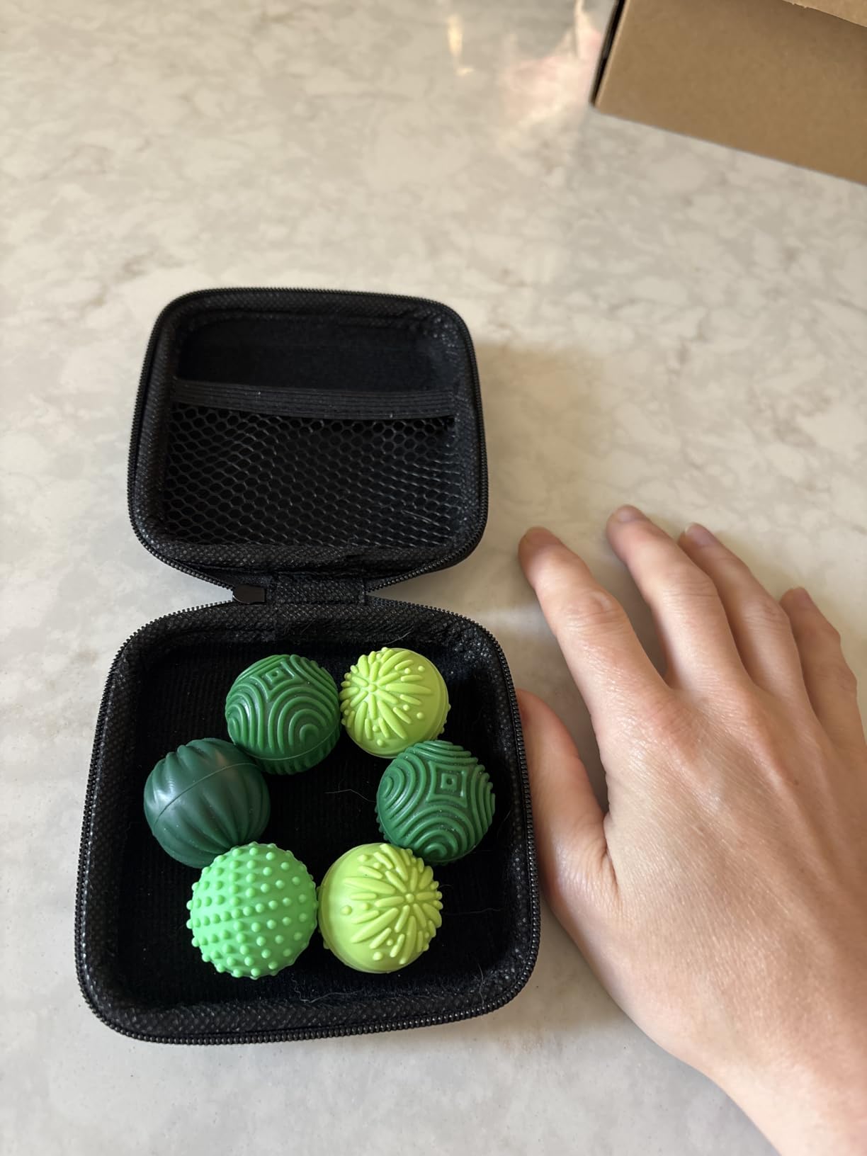 luckdoor Silicone Magnetic Balls Fidget Toys for Adults & Teens, 4PCS Stress Relief Sensory Toys for Autism ADHD Anxiety, Fun Textures Gadgets, Office Desk Toy, Stocking Stuffer for Men Women Teen Gift customer photo 2