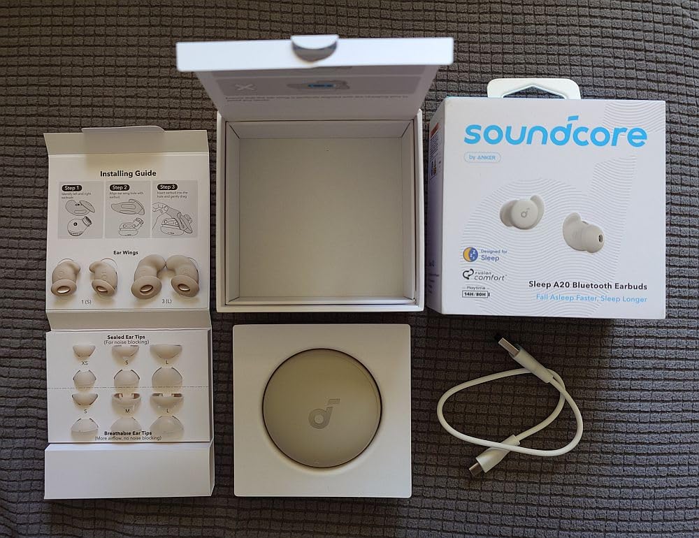 Soundcore Sleep A20 Set by Anker, Sleep Earbuds with Comfortable Ear Tips | 30 dB High-Frequency Noise Reduction, Side Sleeper Comfort, 80H Playtime, Stream Content via Bluetooth 5.3, Sleep Tracking customer photo 1