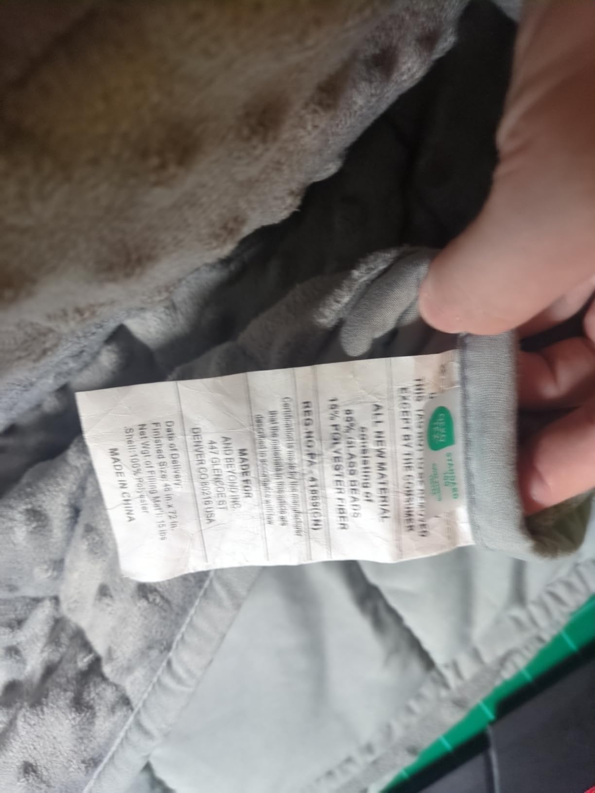 Mr. Sandman Weighted Blanket for Adults, King Size 25 lbs, 80 x 87 Inches | Cooling Soft Minky for Hot Sleepers; Machine Washable; Filled with Glass Beads; Heavy Bed Throw for Sleep; Navy Blue customer photo 1
