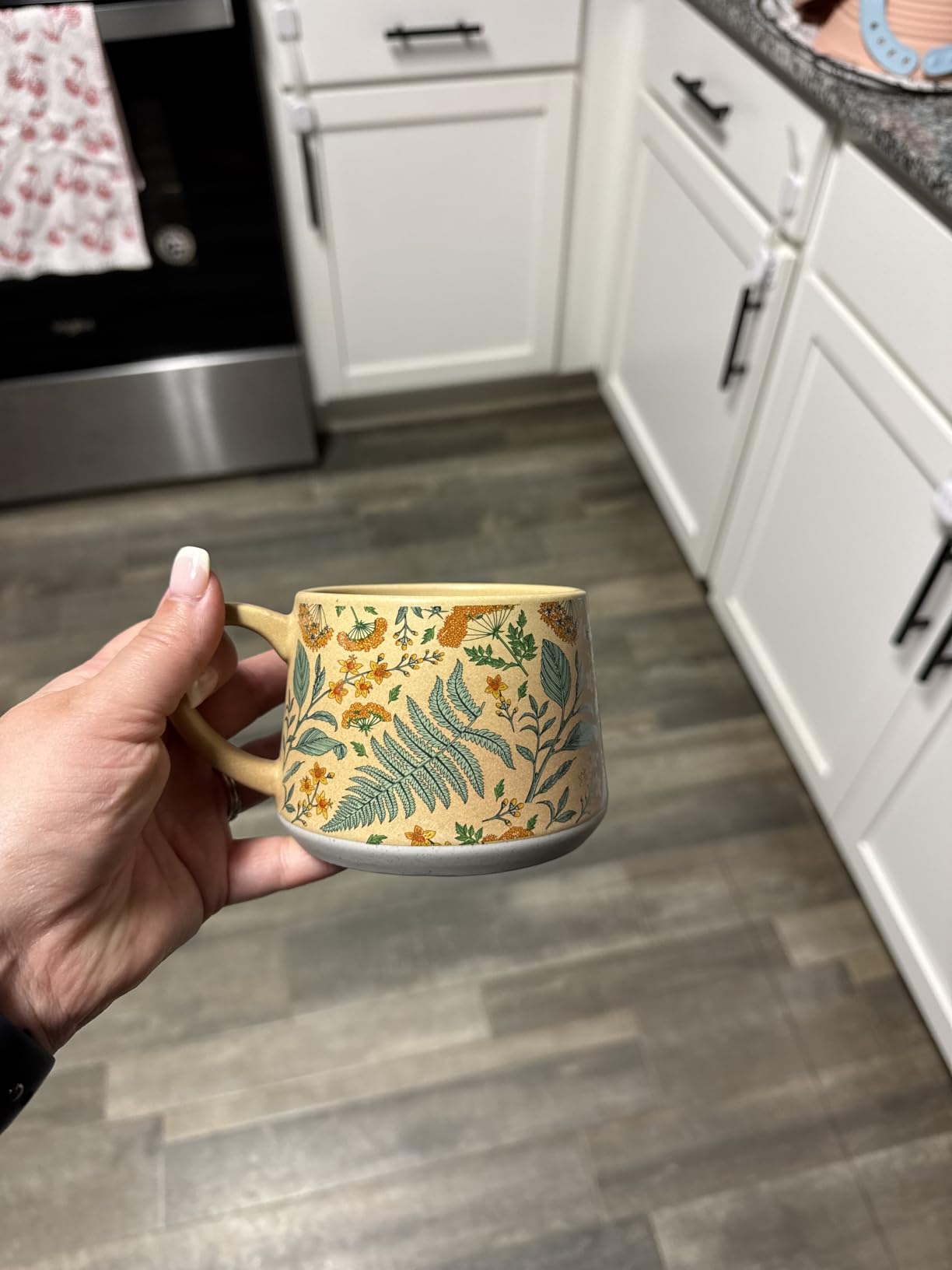 Ceramic Coffee Mug, 13oz Floral Design Pottery customer photo 1