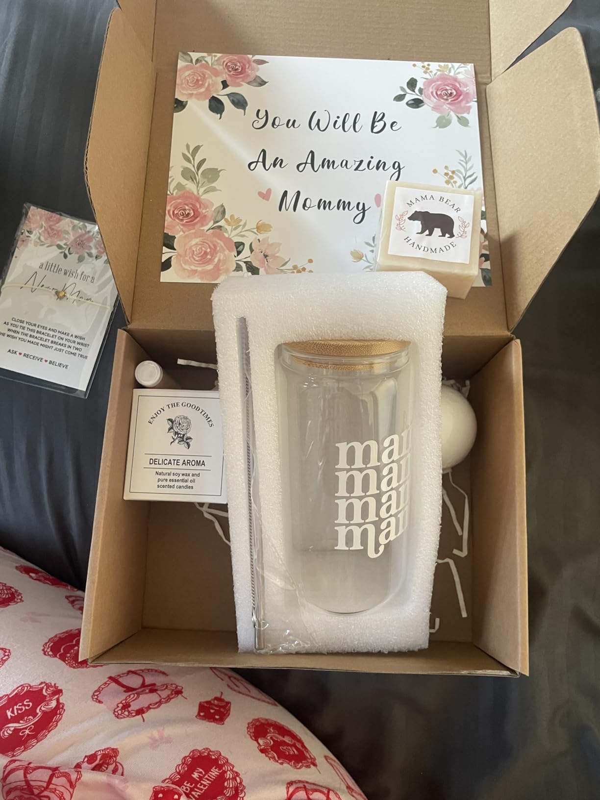 New Mom Gifts for Women, 11 Luxury New Mom Care Package After Baby, Pregnancy Gifts for Expecting Mom to Be, Postpartum Gifts Basket customer photo 1