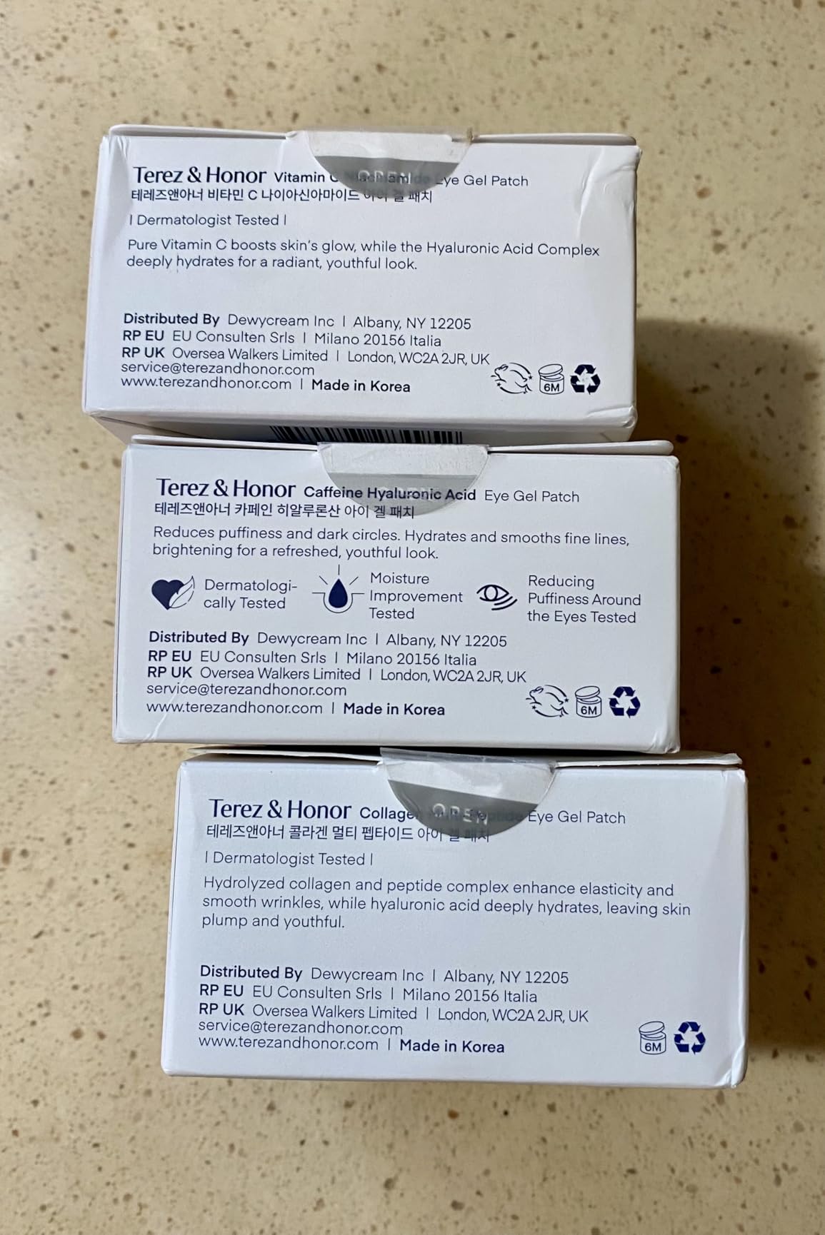 TEREZ & HONOR Peptide Collagen Under Eye Patches - 60 Korean Firming, Glowing & Hydrating Hydrogel Mask for Puffy Eyes, Dark Circles, Wrinkles, Fine Lines, Undereye Bags - Anti-Aging Eye Gel Pads customer photo 2