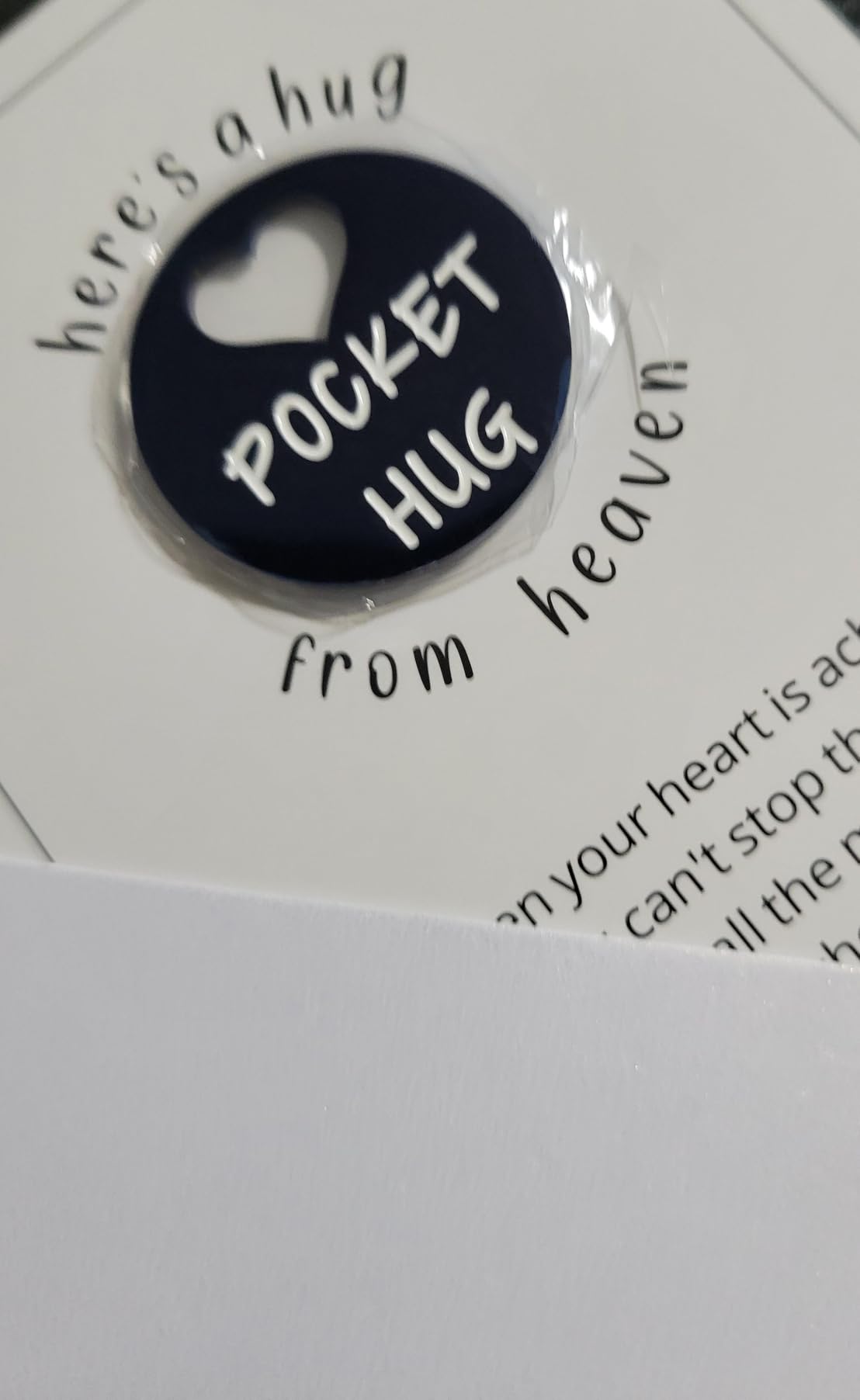 Ralukiia Pocket Hug from Heaven, Metal Engraved Token, Memorial Gift for Loss of Mom Dad Son Daughter Husband Wife Grandpa Grandma Brother Sister, Sympathy Condolence Gifts, Silver customer photo 1