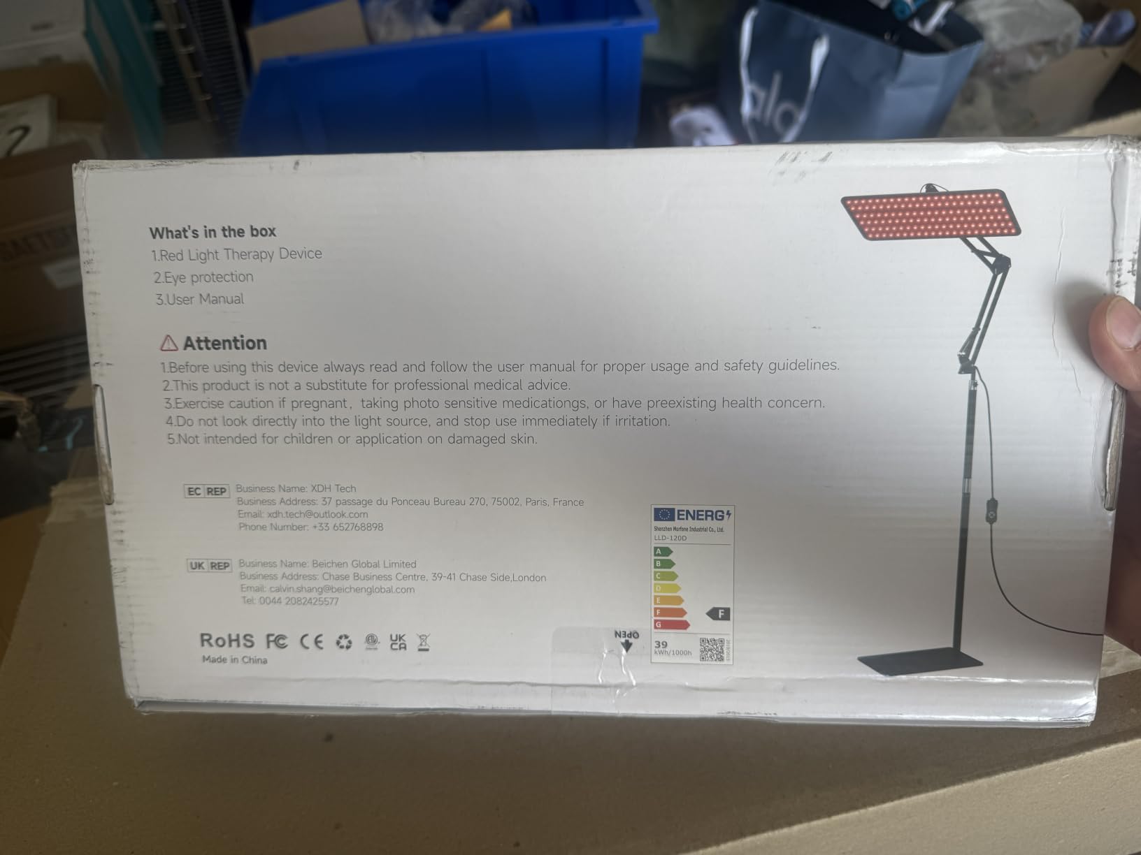 Red Light Therapy for Body Face Tri-Wavelength 660nm, 850nm, 940nm | LED Infrared Light Therapy Lamp Panel with Adjustable Stand customer photo 1