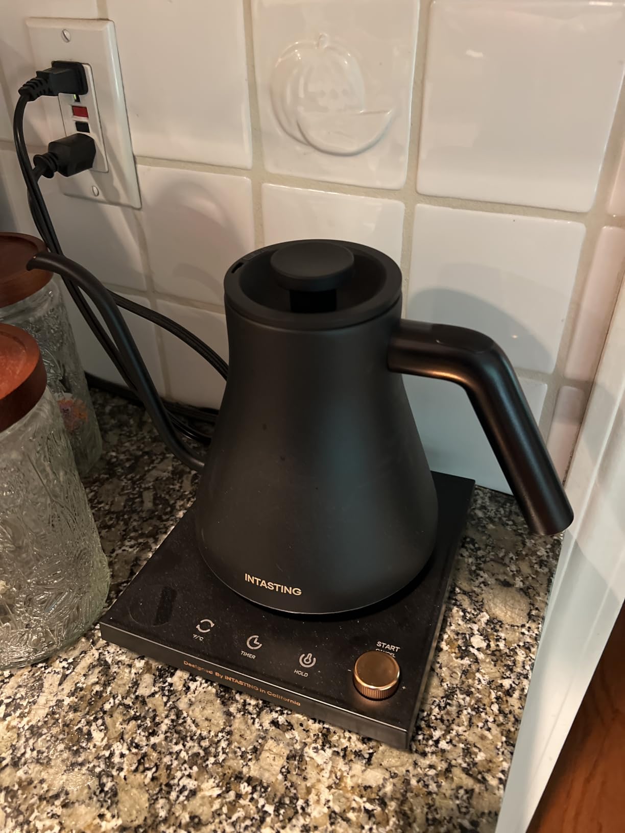INTASTING Gooseneck Electric Kettle, Temperature Control | Stainless Steel Inner, 1200W Quick Heating, for Pour Over Coffee, Brew Tea, 30 oz, 0.9L, Black customer photo 1