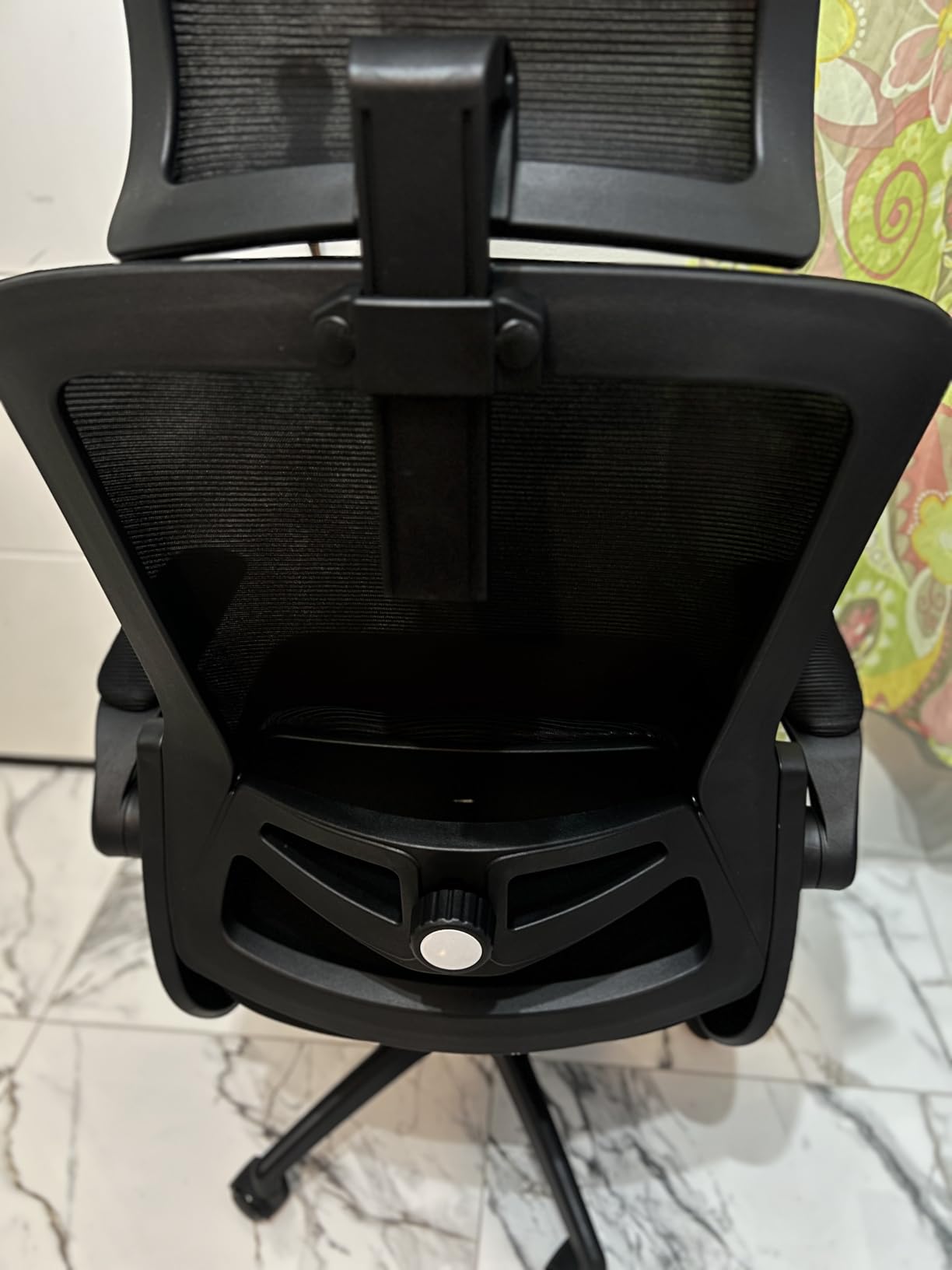 Fizzin Office Chair Mesh Computer Chairs with Adjustable Lumbar Support, Ergonomic Office Chair, Home Office Desk Chairs with Thickened Cushion and Headrest, Comfy Gaming Chair (Black) customer photo 2