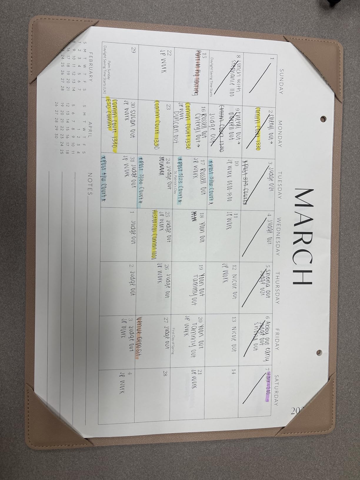 Jotsome Desk Calendar 2026-2027 with Protective Mat 14