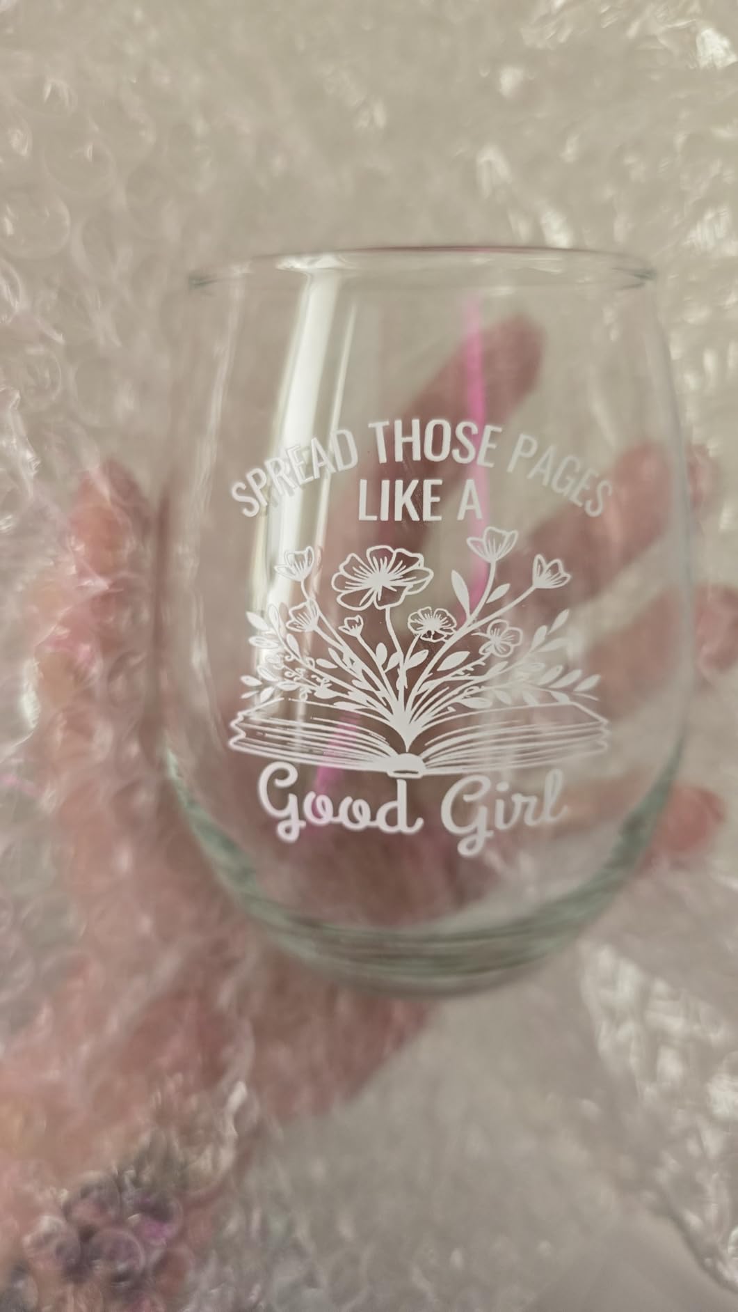 Glassicle Book Lovers Wine Gift - Funny Wine Glass for Women Who Love Spicy Books - Bookish Gift for Readers, Dark Romance BookTok Lover Cup for Her customer photo 1