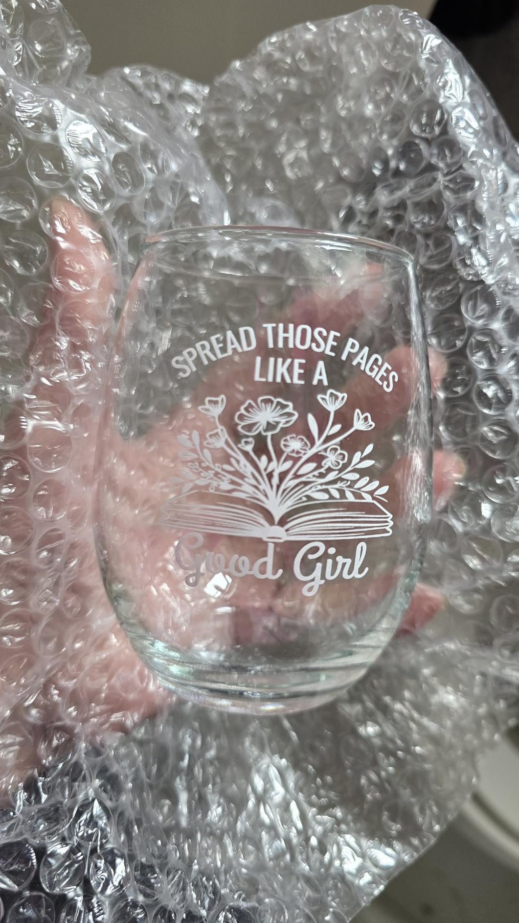 Glassicle Book Lovers Wine Gift - Funny Wine Glass for Women Who Love Spicy Books - Bookish Gift for Readers, Dark Romance BookTok Lover Cup for Her customer photo 2