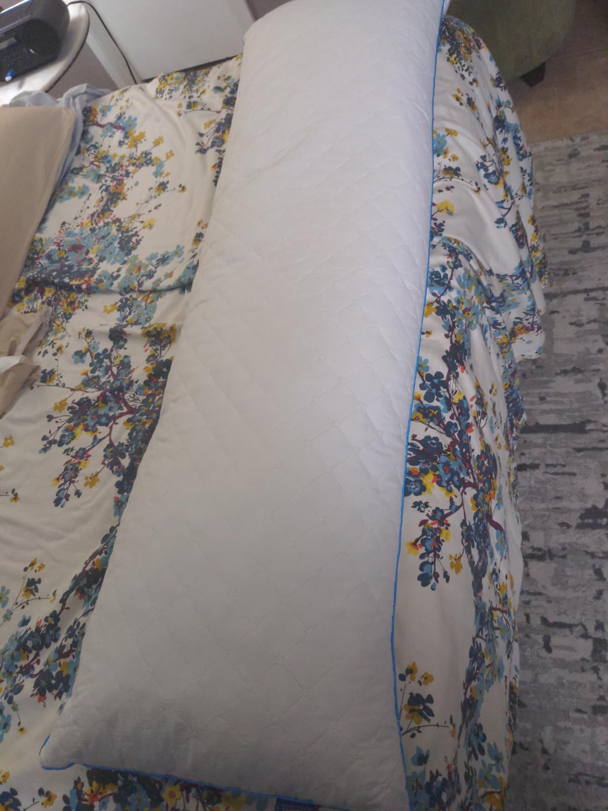YZ HOME Long Body Pillow for Adults,Firm Body Pillow Shredded Memory Foam | Adjustable Height,Support for Side Sleeper & Pregnant Women(White,20x54 Inch) customer photo 2
