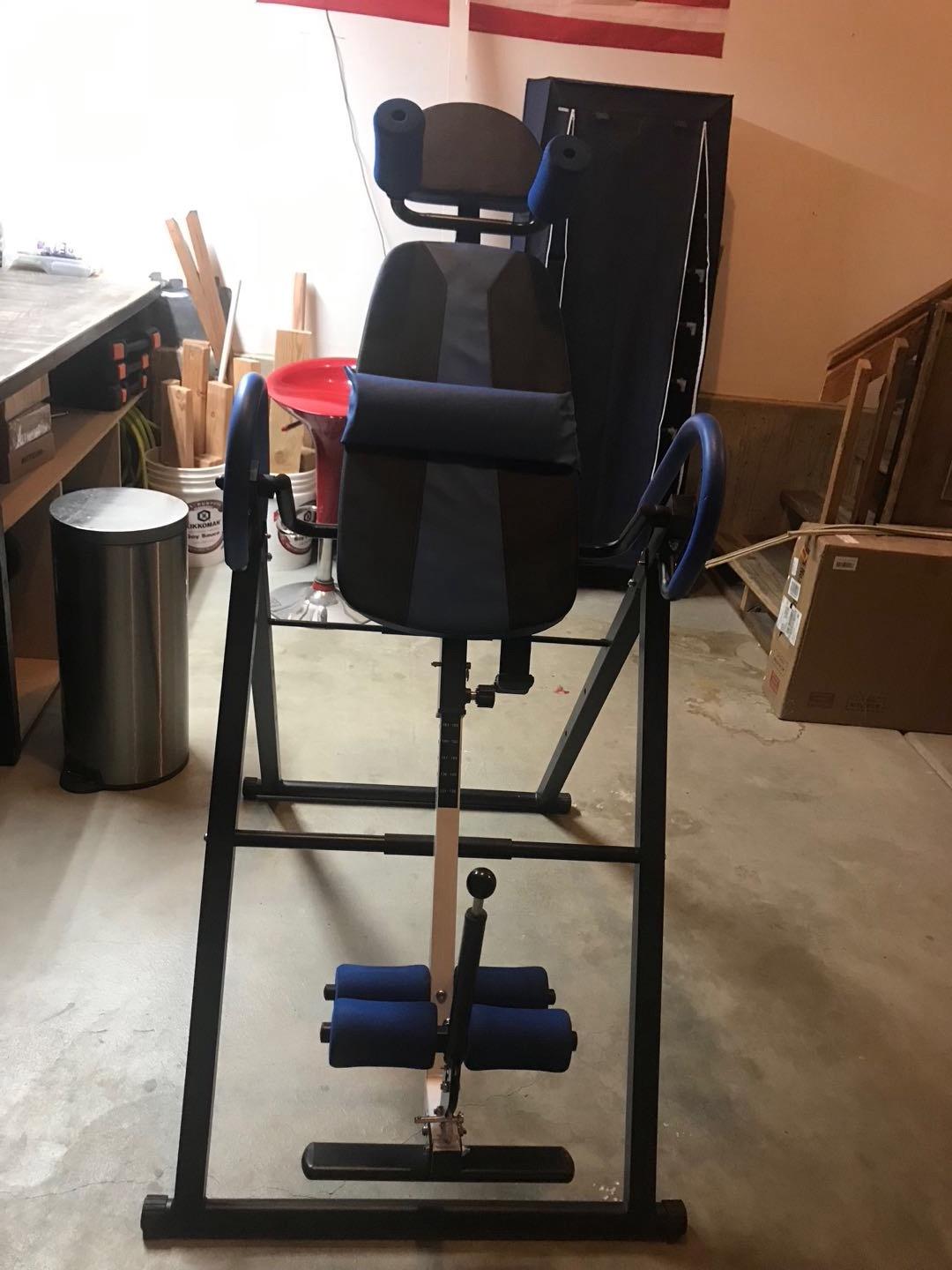 Dripex Heavy Duty Gravity Inversion Table 300 lbs Capacity with Adjustable Headrest/Lumbar Support Inversion Tables for Back Pain Relief customer photo 1