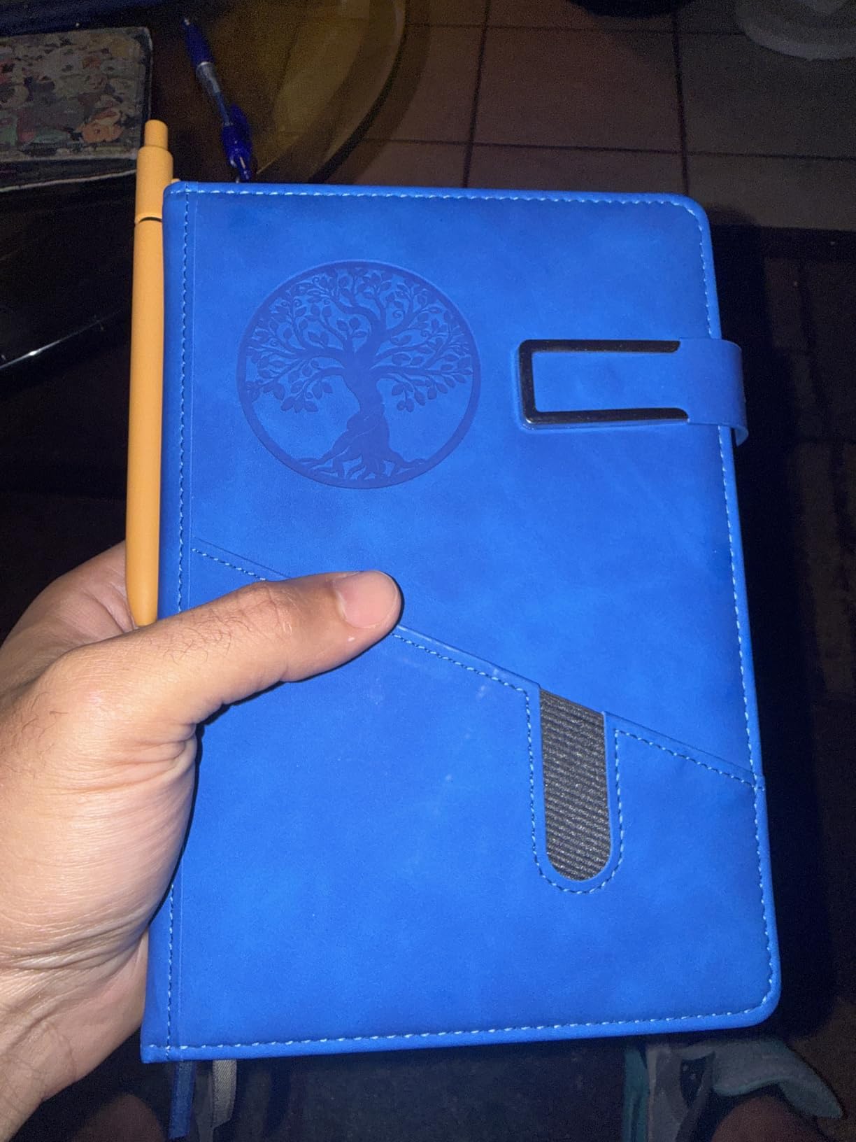 366 Pages College Ruled Notebook with Pen & Gift Box, Leather Journal, A5 | Full-Year 366 Numbered Pages, 100gsm No Bleed Line Paper customer photo 1