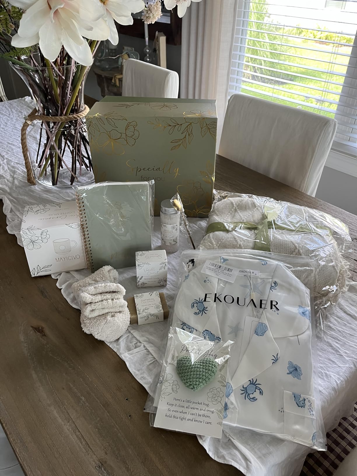 Self Care Gifts for Women Get Well Soon Gift Baskets, Birthday Gifts for Women Spa Basket Care Package, Sympathy Inspirational Thinking of You Unique Gift Set for Mom Her Wife Girlfriend Sister Friend customer photo 2