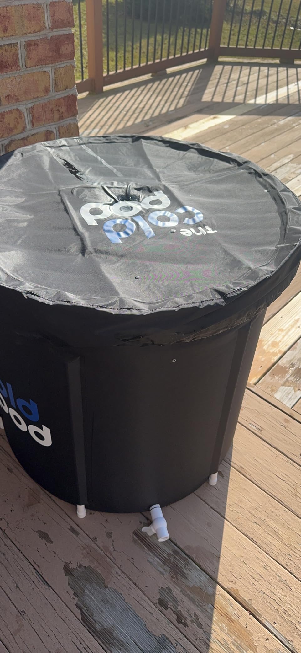 The Cold Pod Cold Plunge Tub: 85 Gal Round Tub with Full-Wrap UV-Reflective Insulation Cover Bundle for Indoor & Outdoors Use customer photo 1