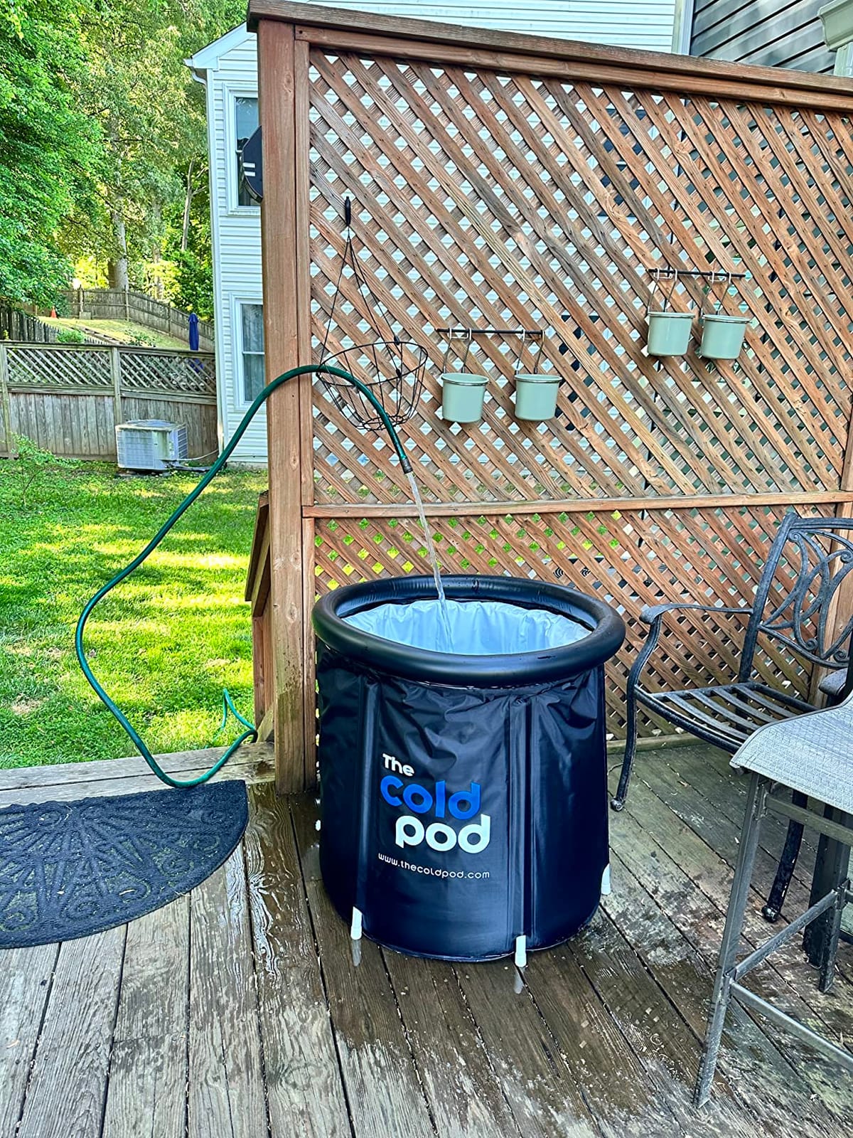 The Cold Pod Cold Plunge Tub: 85 Gal Round Tub with Full-Wrap UV-Reflective Insulation Cover Bundle for Indoor & Outdoors Use customer photo 2