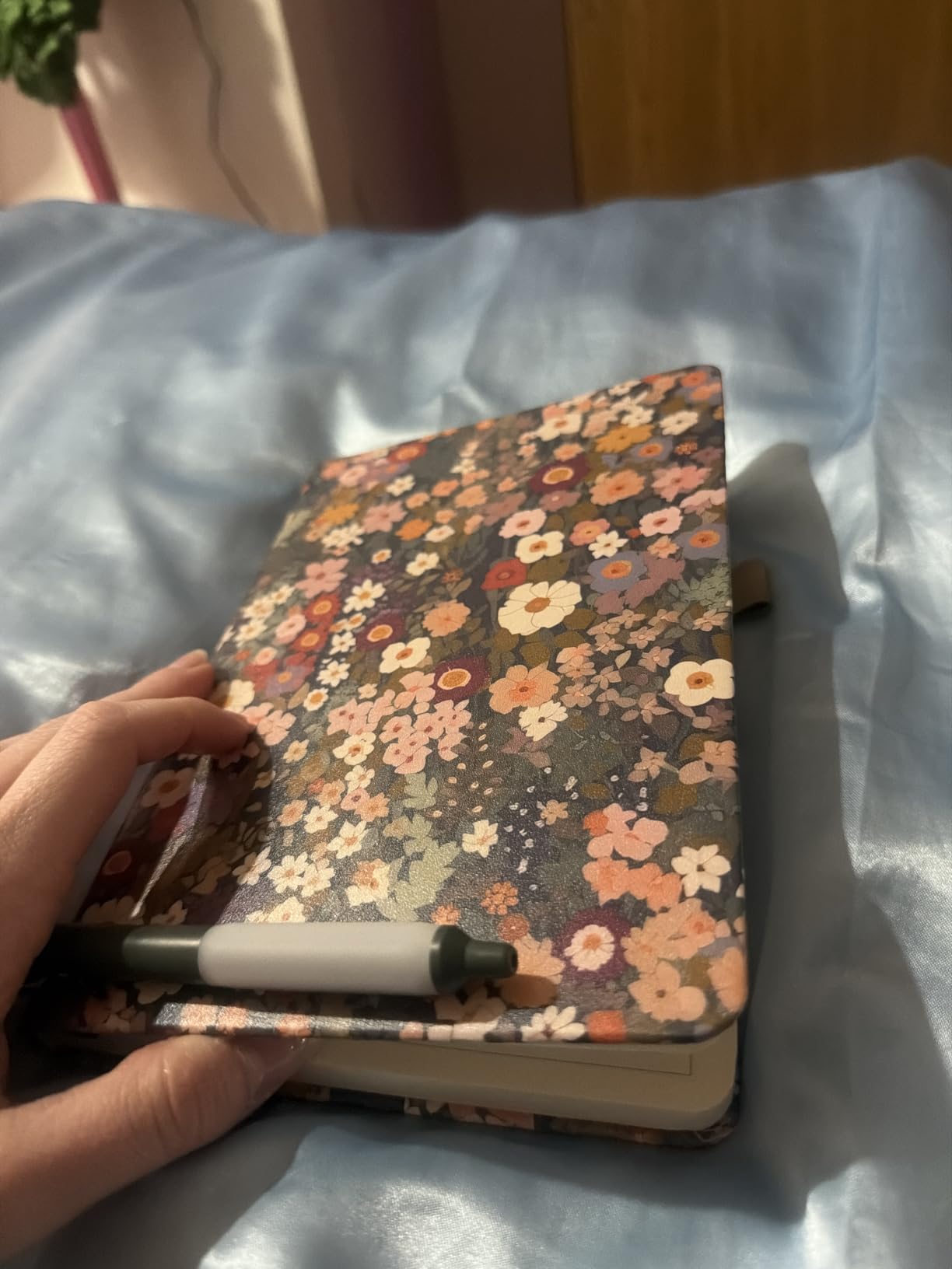Pretty Lined Journal for Women, Aesthetic Hardcover Leather Journal | A5 Journal for Writing, College Ruled Notebook for Work & Note Taking, Office School Home, 160 Pages, Garden customer photo 1