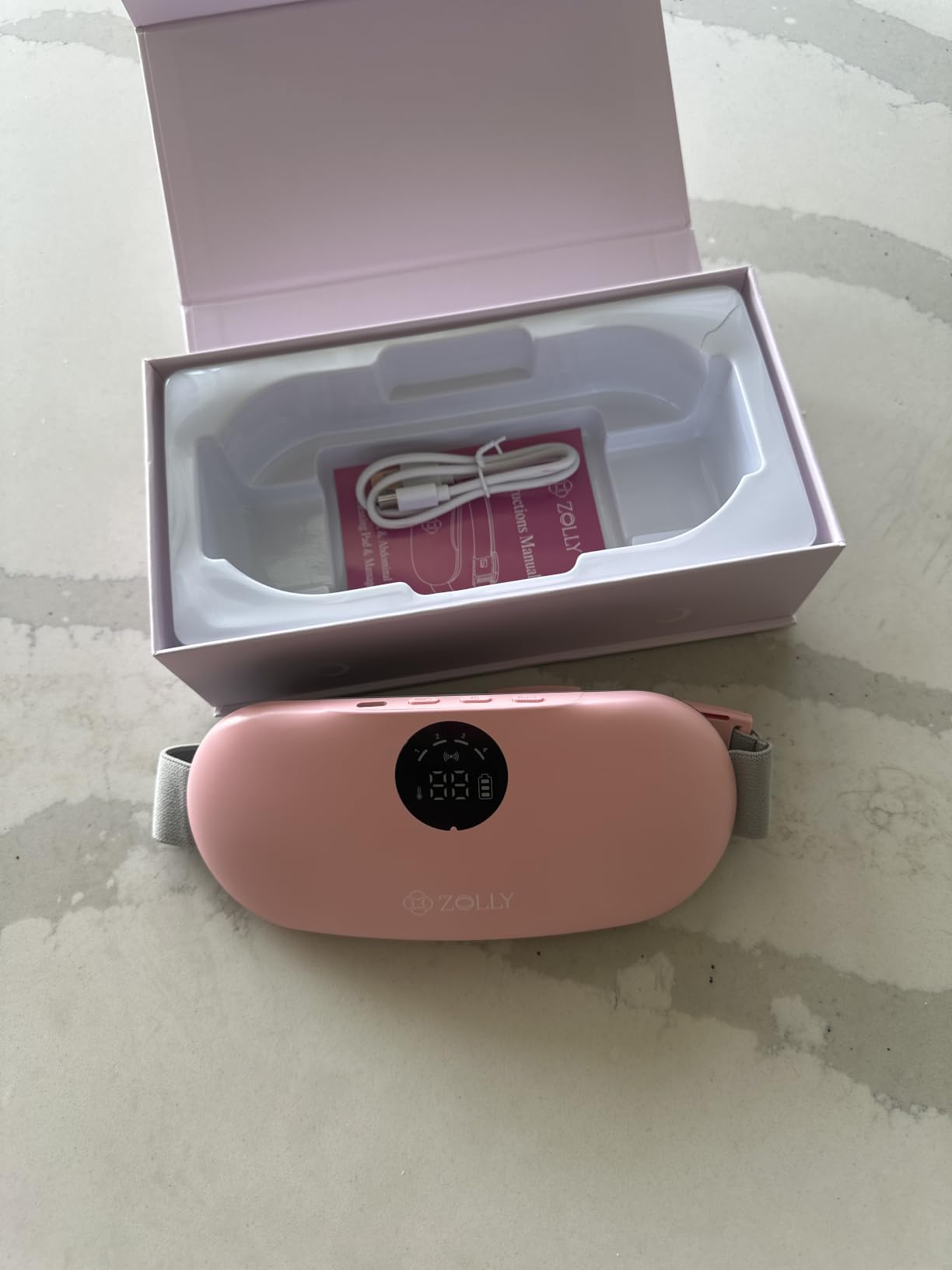 Menstrual Heating Pad for Period Cramps - Portable Heating Pad for Period Cramps Relief with Heat & Massage, Wearable Cordless Warmer for Pain Relief, Rechargeable & Wireless for Women customer photo 2