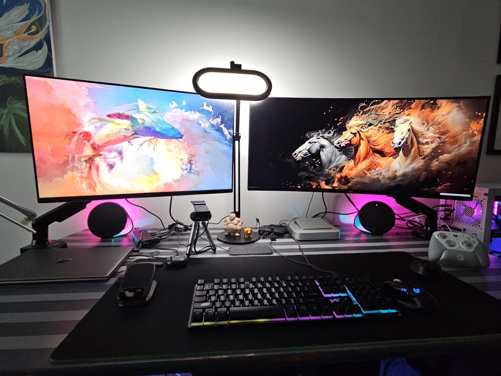 Premium LED Desk Lamp for Home Office - Eye-Caring Double Side Light with Knob Remote, Stepless Dimming & Color, Memory, Metal Table Lamp for Zoom, Studying, Video Conference, Flicker-Free, Glare-Free customer photo 1