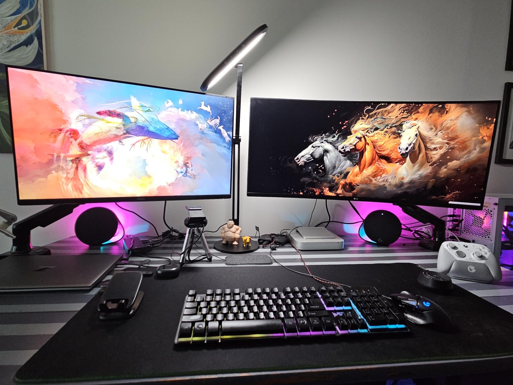 Premium LED Desk Lamp for Home Office - Eye-Caring Double Side Light with Knob Remote, Stepless Dimming & Color, Memory, Metal Table Lamp for Zoom, Studying, Video Conference, Flicker-Free, Glare-Free customer photo 2