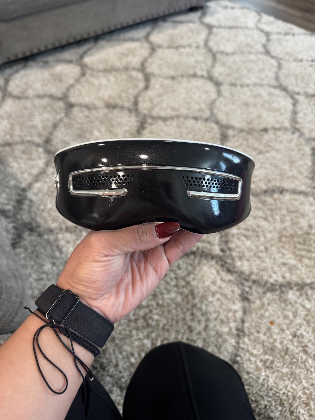 Morfone Eye Massager with Heat and Cooling, Integrated Smart Sleep Mask | with Nose Rest & Silicone Massage Head, 4 Massage Modes for Migraines, Dry Eye, Dark Circles, Bluetooth Music, Gift for Mother customer photo 1