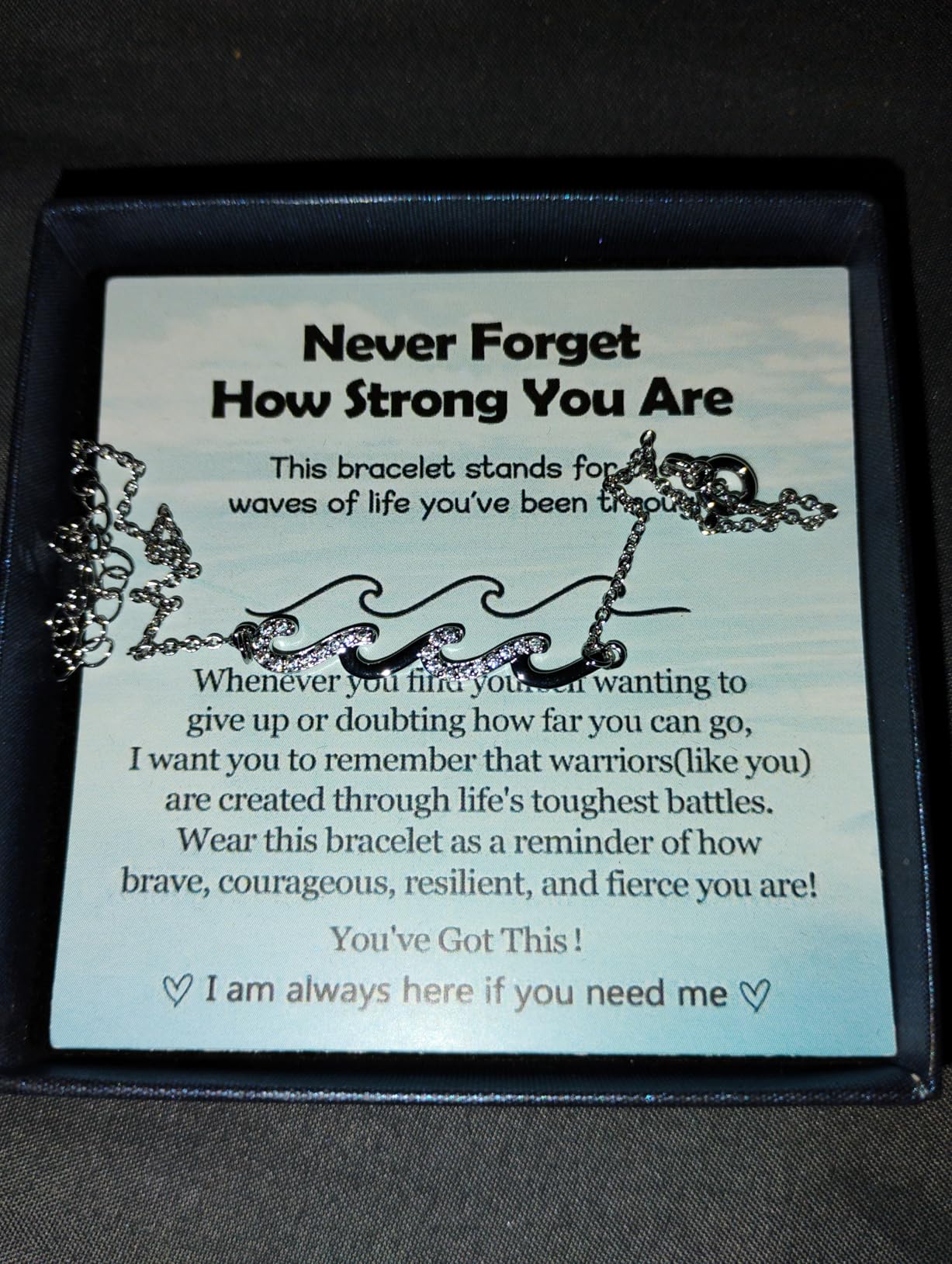 EPIRORA Inspirational Gifts for Women- Silver Wave of Life Encouragement Bracelet Jewelry Presents, Cancer Care Get Well Soon Gifts for Friends Mom Daughter Sister customer photo 1