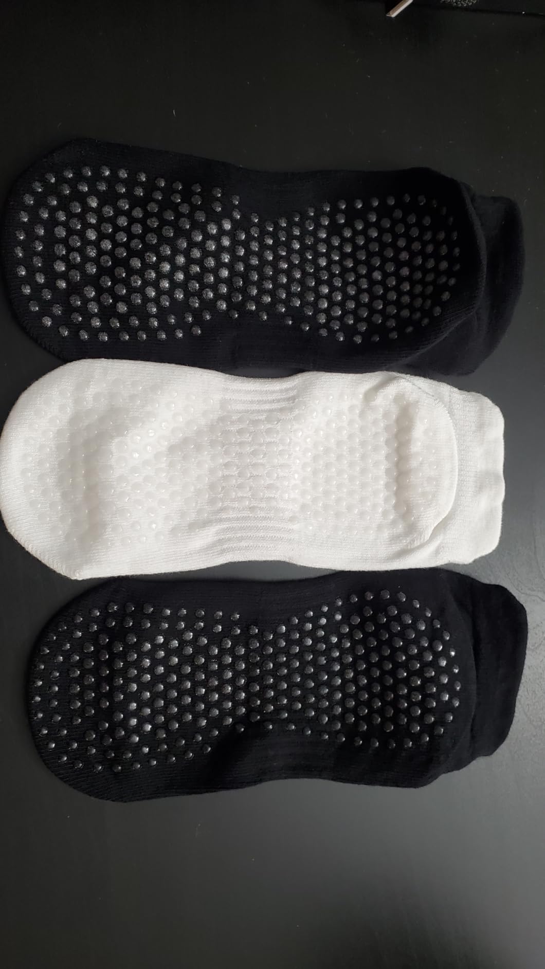 5 Pairs Pilates Socks with Grips for Women Non Slip Grip Yoga Crew Socks for Barre Hospital Barefoot customer photo 2