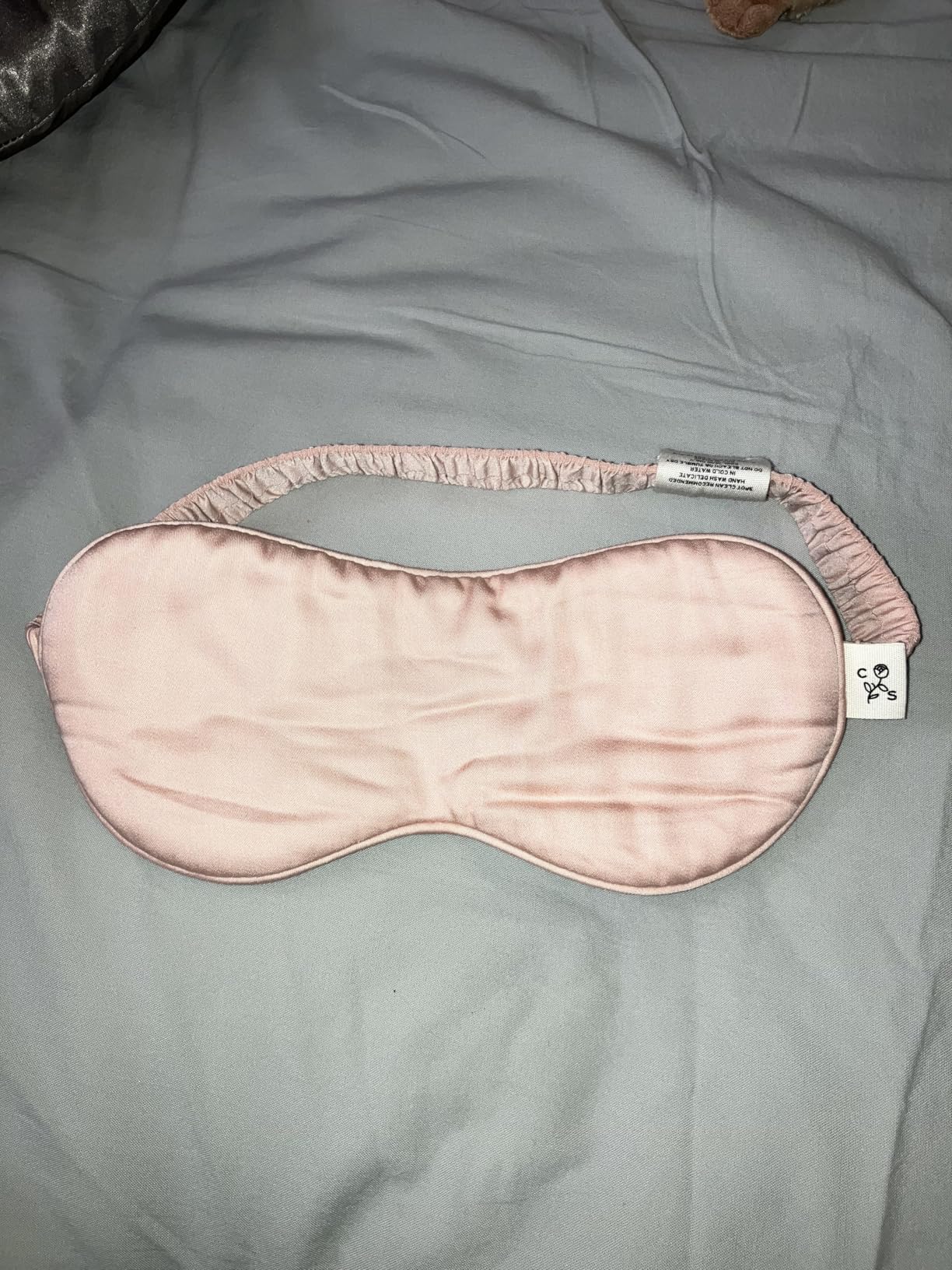 Mulberry Silk Sleep Mask by Clementine, Green Silver Ion Blackout Eye Mask | Organic Bamboo Two-Tone Design, Oversized 20% Larger, GOTS Certified, Hypoallergenic, Supports Acne-Prone Skin, Gift Ready customer photo 1