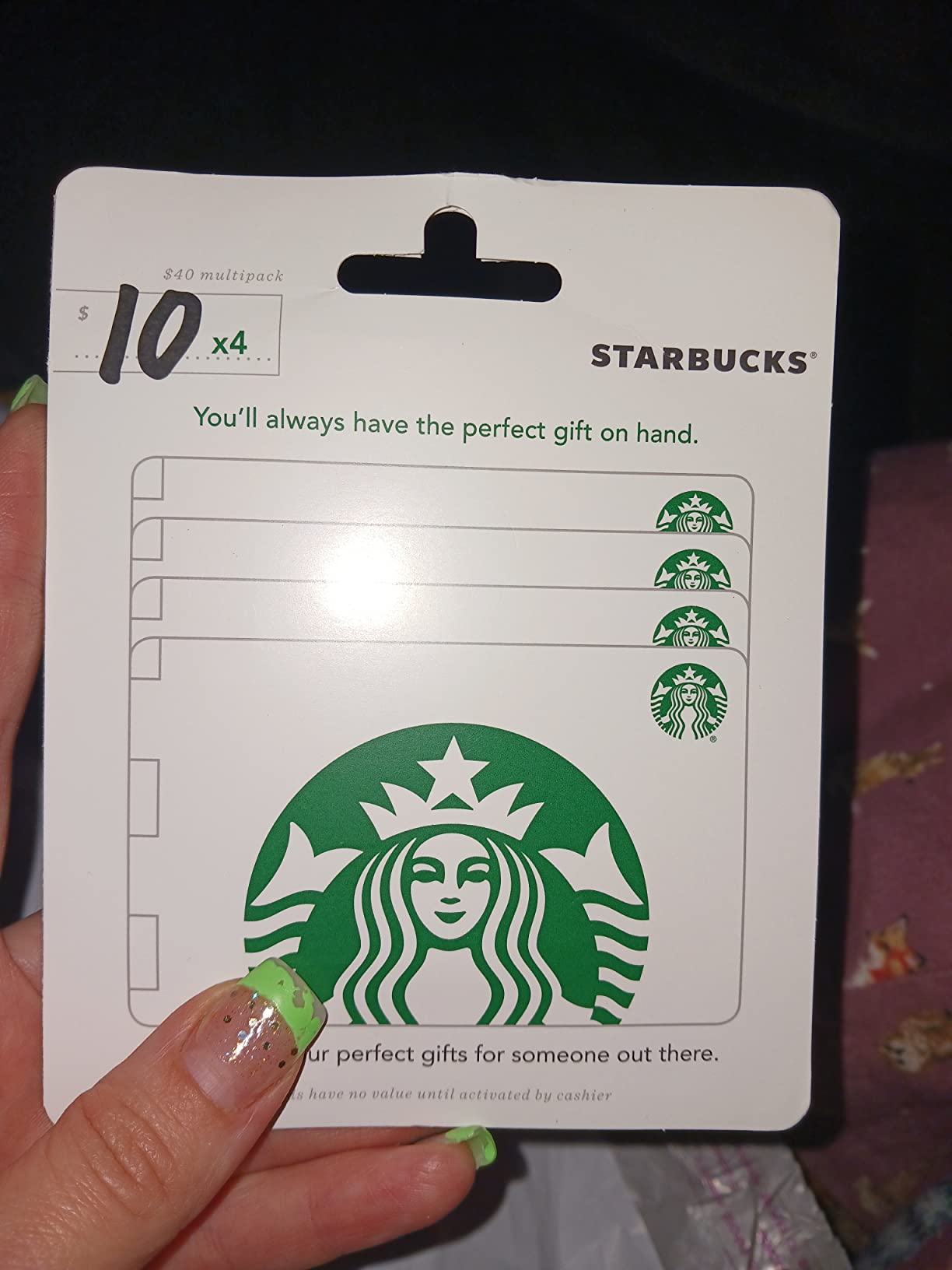 Starbucks Physical Gift Cards (Multipack of 4 x $10) - $40 customer photo 1