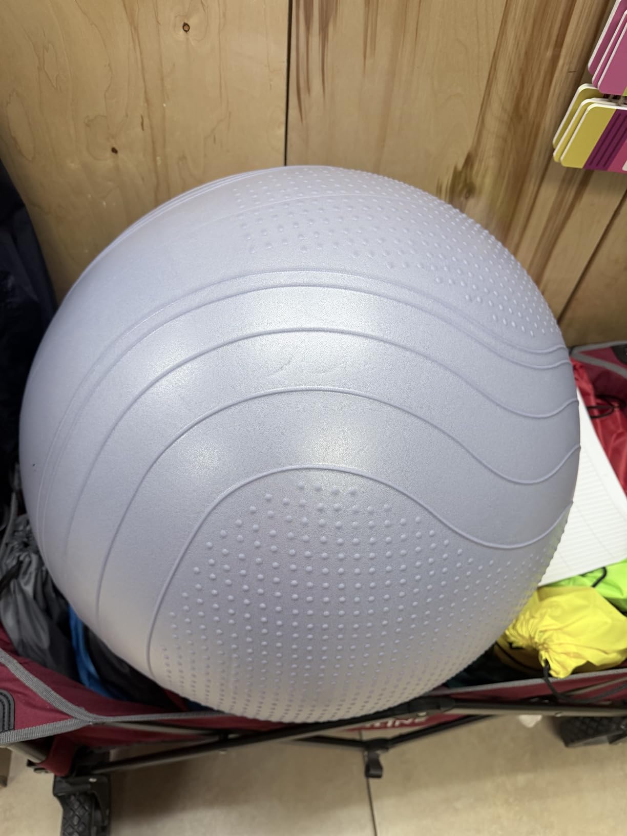 Gruper Yoga Ball, Extra Thick Exercise Ball for Workout Pregnancy Stability - 4 Sizes Anti Burst Balance Ball for Yoga, Pilates, Fitness, Birthing, Physical Therapy - Includes Pump customer photo 1