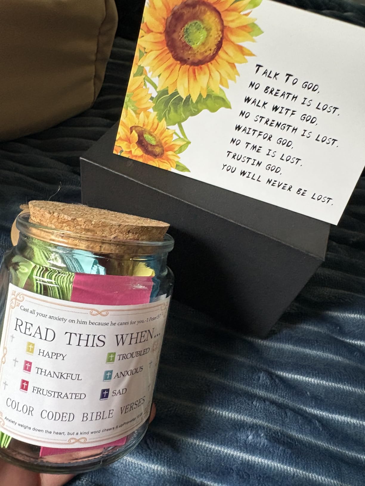Bible Verse Jar, Read Me When Bible Verses Jar, Christian Gifts for Women | Daily encouragement and prayer, Christian gifts for women, moms, daughters, friends, birthdays, graduation, Christmas customer photo 1