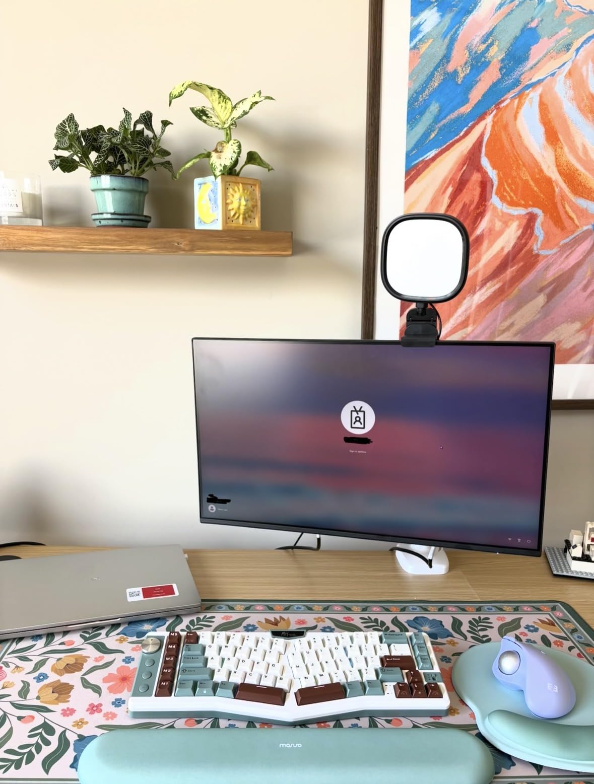 Ring Light for Laptop, Monitor, Desk, Eye-Caring Diffused LED Light | Soft Computer Light with Screen-Safe Clip, Adjustable Mount, CRI 97.8+, 50 Lighting Modes for Zoom, Video Calls & Streaming customer photo 1