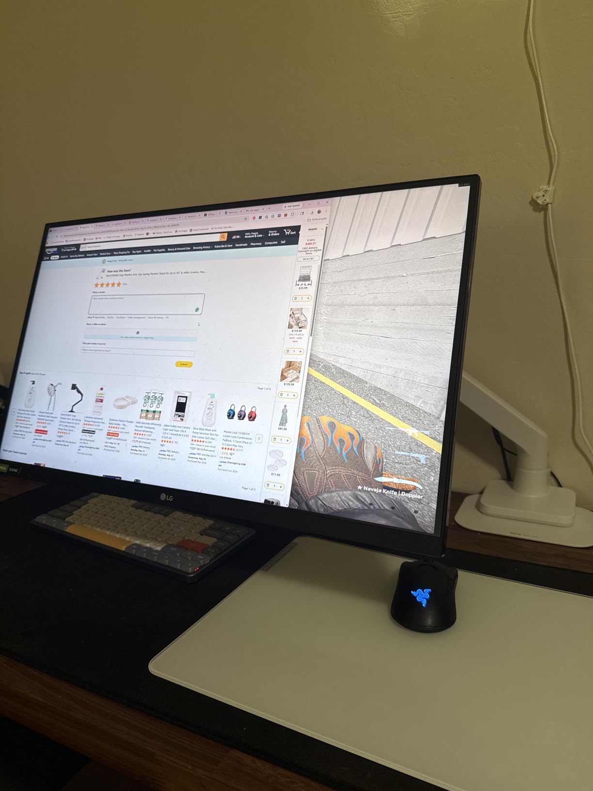 BenQ BDH01 Dual Monitor Arm -Gas Spring Monitor Stand for 2 Screens Up to 35'' & 44lbs customer photo 2