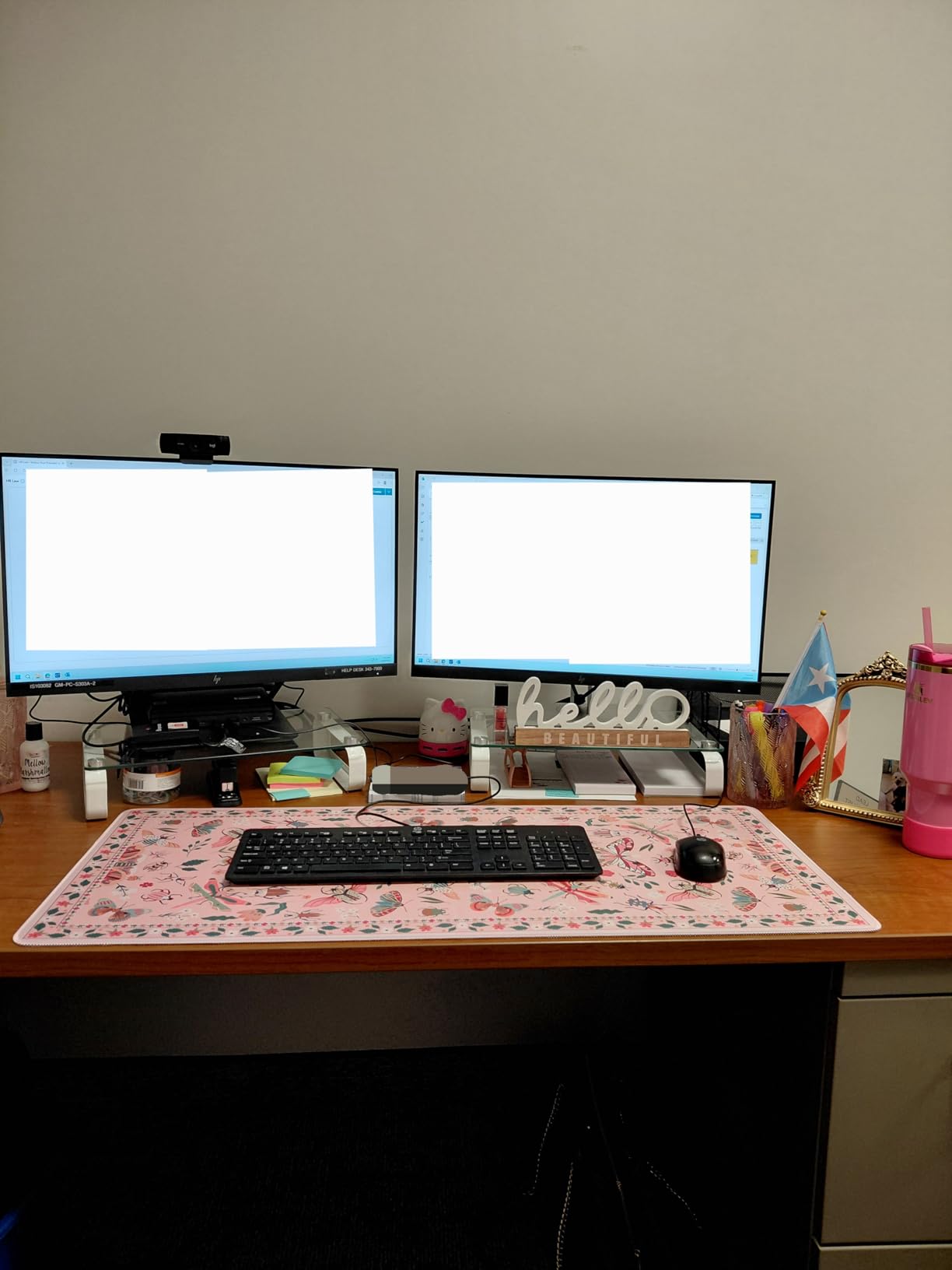 iCasso Desk Cover Mat, Office Mouse Pad, 35.4x15.7in, Retro Black | Extra Large Matt for Desktop, Anti-Slip Big Mousepad with Stitched Edges for Computer, PC, Office, Home Workspace customer photo 2