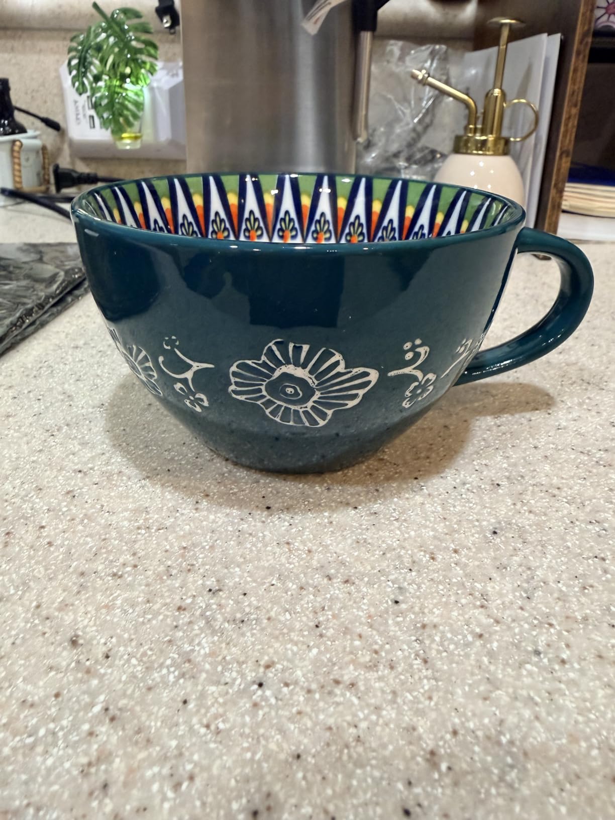 Bohemian Hand-Painted Ceramic Mug, 15 Oz customer photo 2