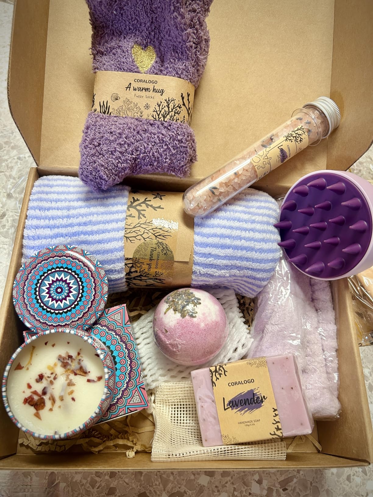 Natural Spa Gift Baskets - Natural Pampering Spa Set, Self-Care Get Well Soon Thinking of You Basket customer photo 1