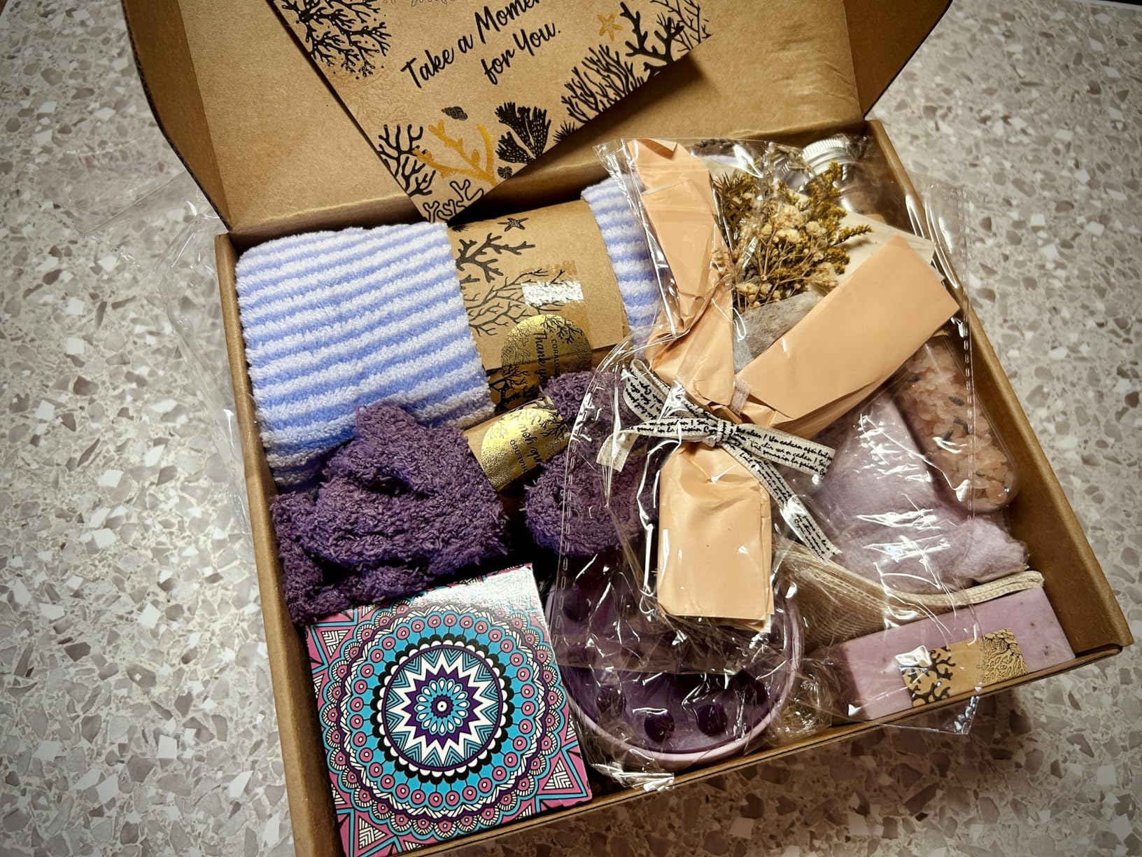 Natural Spa Gift Baskets - Natural Pampering Spa Set, 11pcs Gift Set for Women customer photo 2