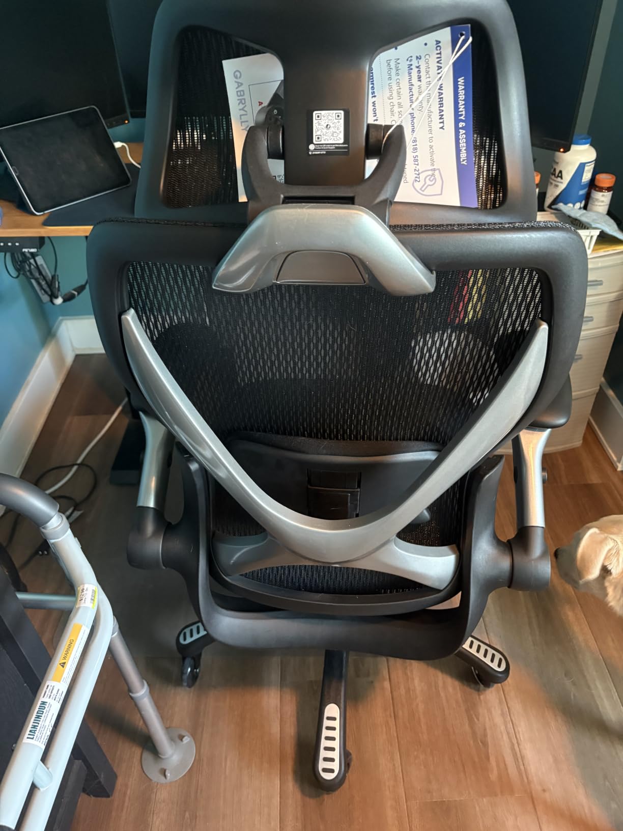 GABRYLLY Ergonomic Office Chair with Footrest, 135° Reclining Desk Chair with Adjustable Lumbar Support,3D Armrest,Headrest & Large Steel Base, 300LBS Heavy Duty Mesh Chair customer photo 1