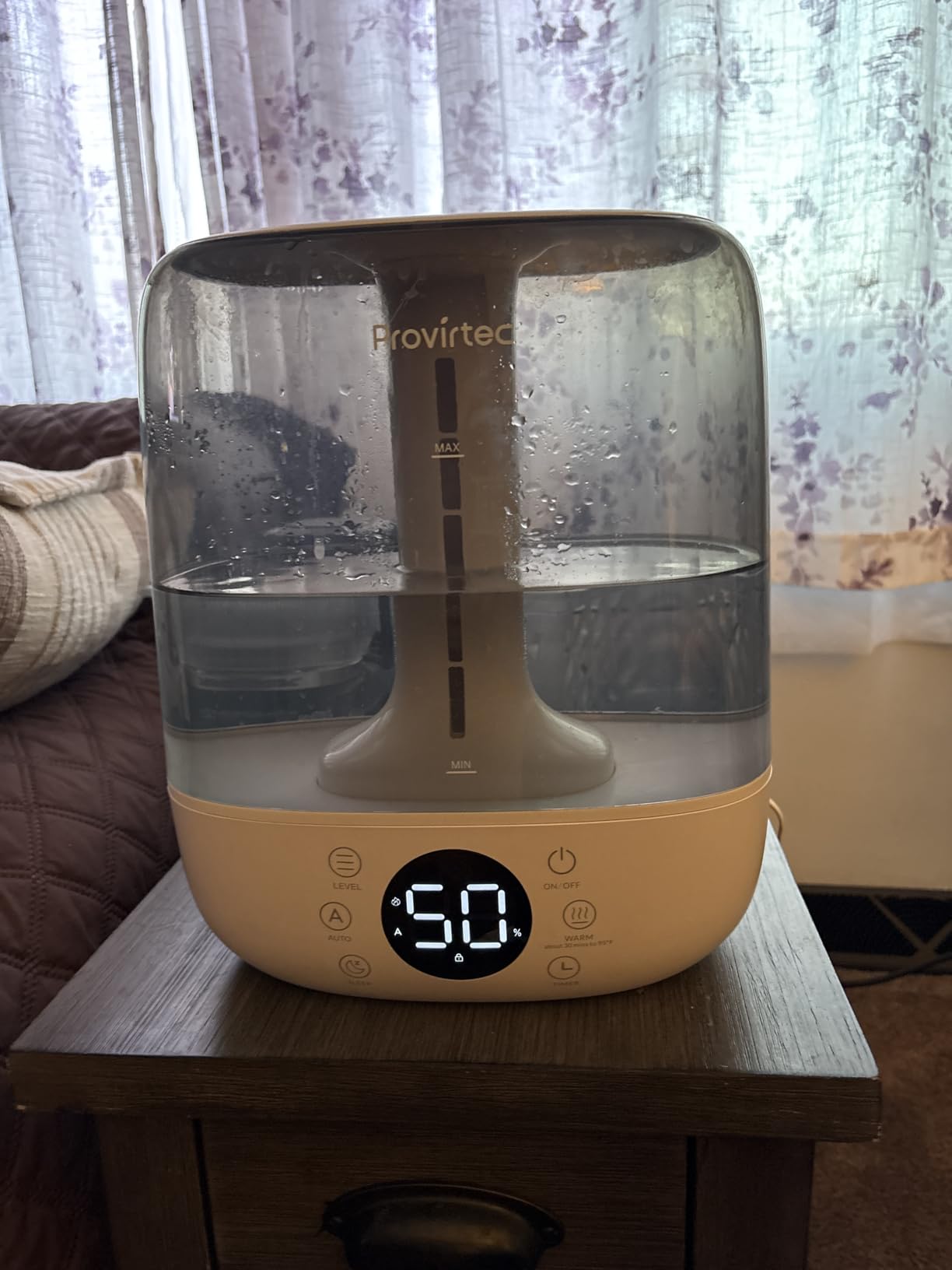 Provirtec 6L Self-Cleaning Humidifier for Large Room, Warm & Cool Mist | No-Leak Design, Easy Clean, Top Fill, 60H Runtime, Quiet Ultrasonic, Auto Mode, Remote Control for Bedroom, Living Room, Home customer photo 1