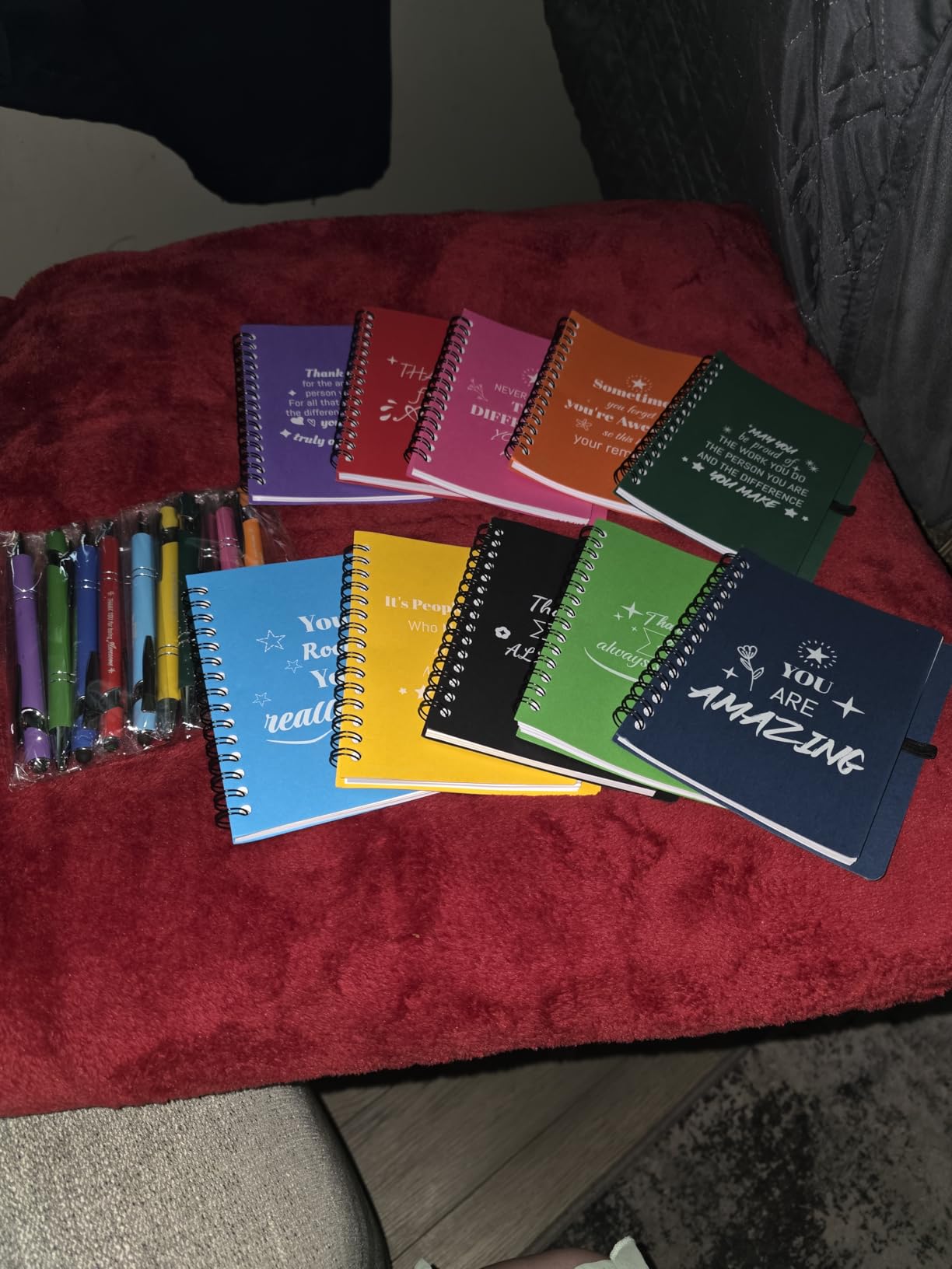 40 Pcs/20 Sets Employee Appreciation Gifts Bulk, Inspirational Notebooks with Motivational Pens for Staff, Thank You Gifts for Coworkers, Teachers,Team, Nurse, DSP, Office, School, Christmas customer photo 1