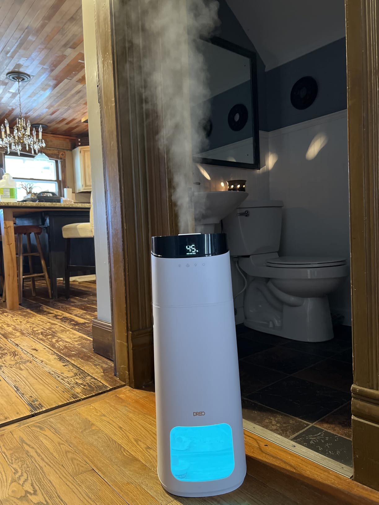 DREO 16L Smart Humidifier Large Room 1000 ft², 130H Cool Mist Air Humidifiers for Bedroom Plants Baby, Top Fill, Remote/Touch/Voice & APP Control, Clean Tank Technology, 30dB, RGB Light, HM755S White customer photo 2