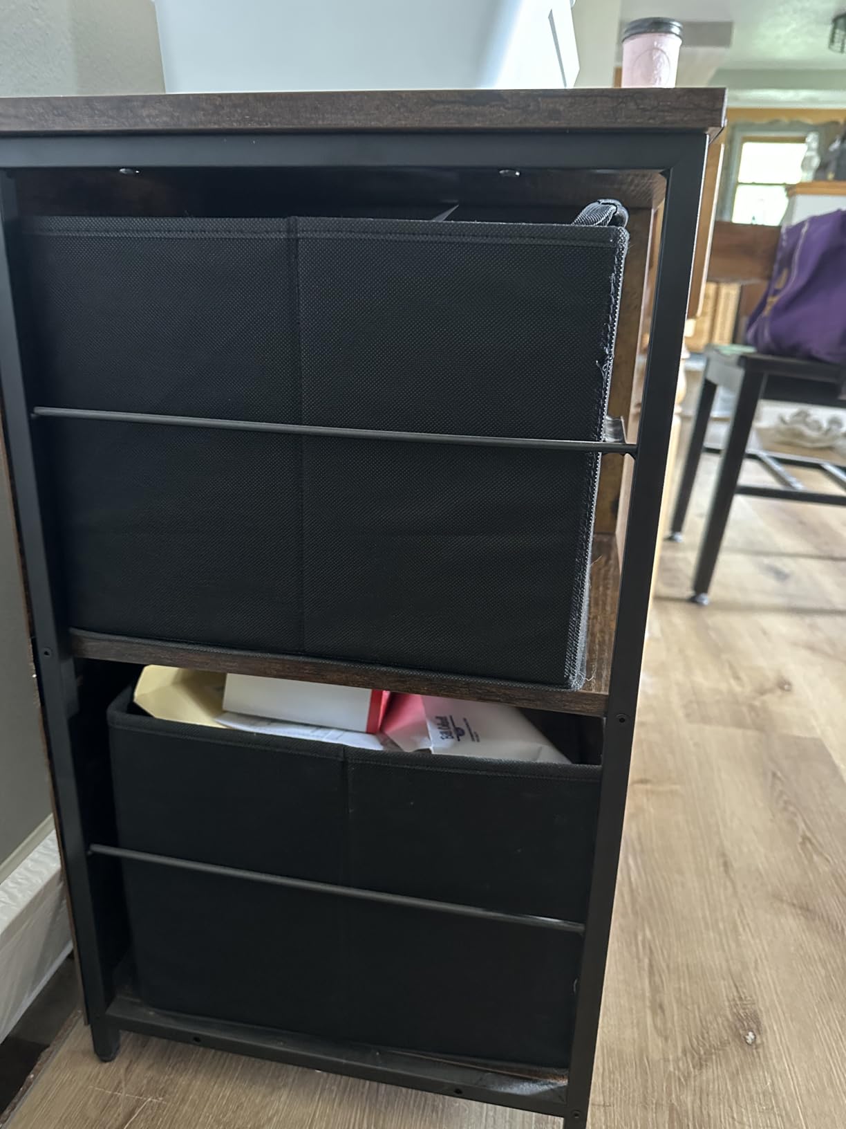 VASAGLE 4-Drawer Vertical File Cabinet, Filing Cabinet for Home Office, Printer Stand, with 4 Lockable Drawers, Adjustable Hanging Rail, for A4 and Letter-Size Files, Ink Black customer photo 1