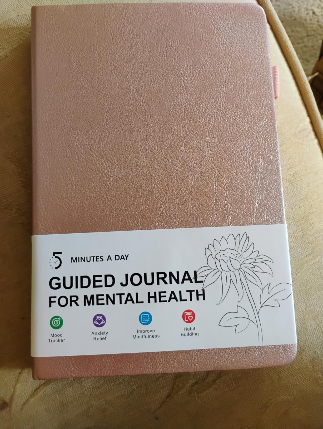 5 MINUTES A DAY Mental Health Journal, 90-Day Guided Journal | Self-Care Planner, Anxiety Relief Journal, Mood Tracker, Mindfulness Practice, Habit Building, Monthly Summary customer photo 2