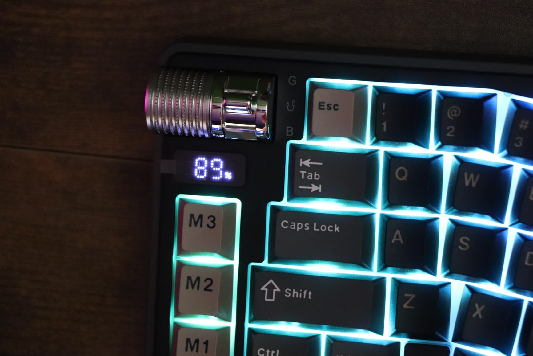 RK ROYAL KLUDGE A70 Wireless Ergonomic Keyboard, 65% Alice Split Mechanical Keyboard w/Bluetooth/2.4GHz/Wired, RGB Gaming Keyboards with Knob and Gasket Mount, Hot Swappable Pre-lubed Linear Switches customer photo 1