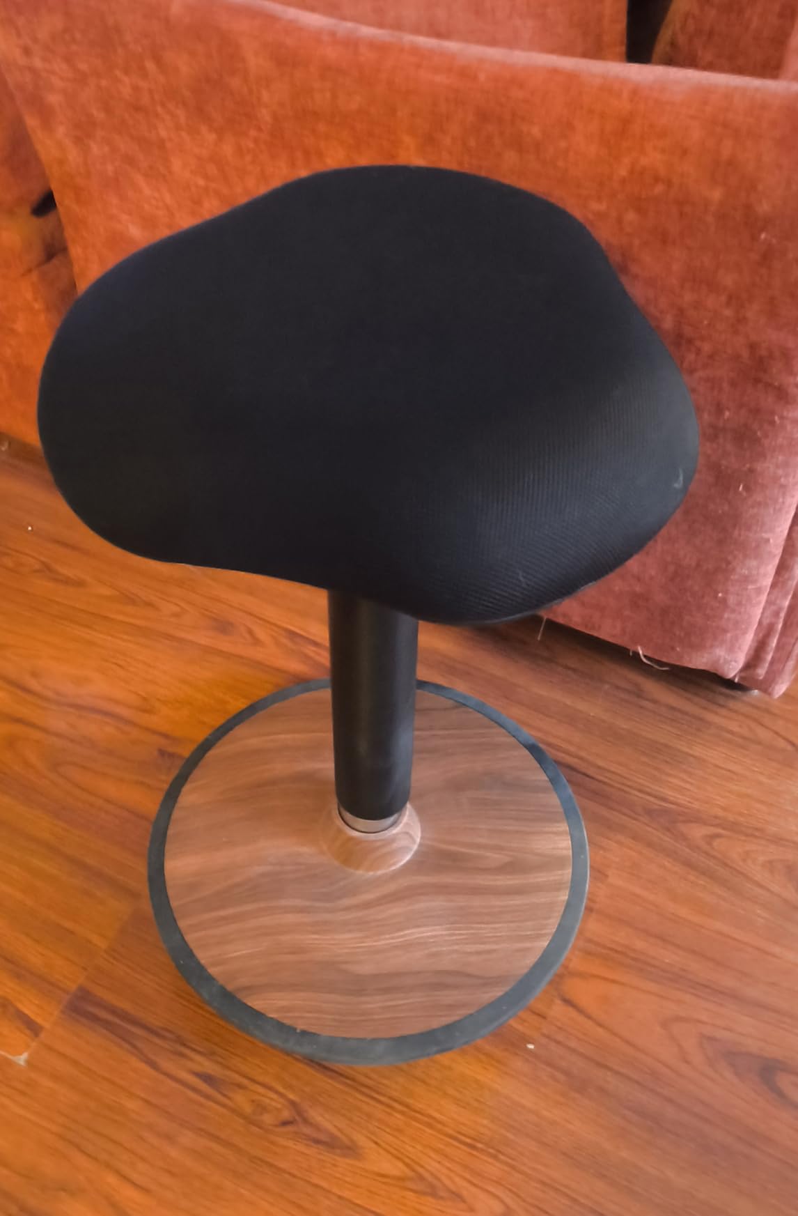 Adult Wobble Stool - Anti-Fatigue Standing Desk Stool with 360 Rocking Non-Slip Curved Base, Height Adjustable 22-32 Inch Standing Chair for Home & Office, Walnut customer photo 1