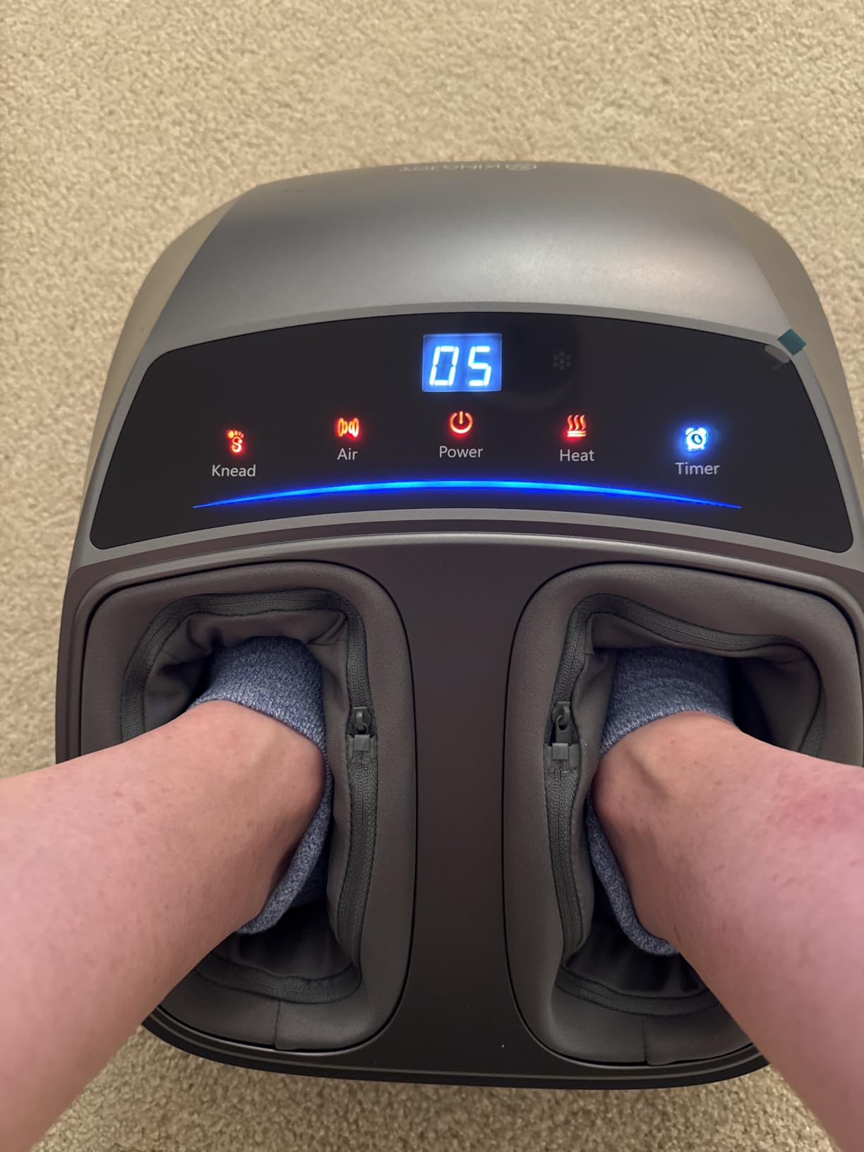 Foot Massager with Heat for Neuropathy, [2026 Upgraded], Deep Kneading Shiatsu Foot Massager for Plantar Fasciitis customer photo 1