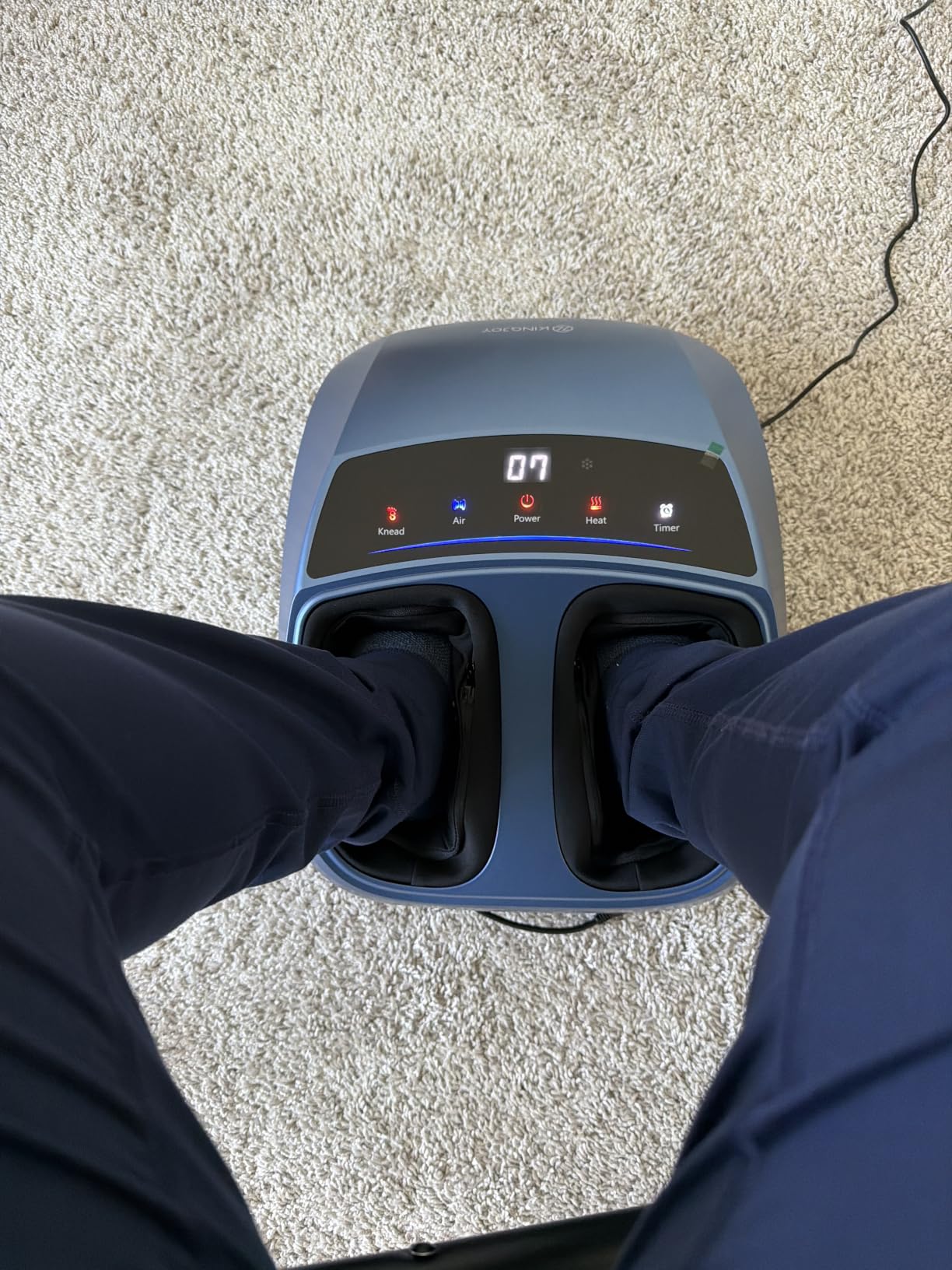 Foot Massager with Heat for Neuropathy, [2026 Upgraded], Deep Kneading Shiatsu Foot Massager for Plantar Fasciitis customer photo 2
